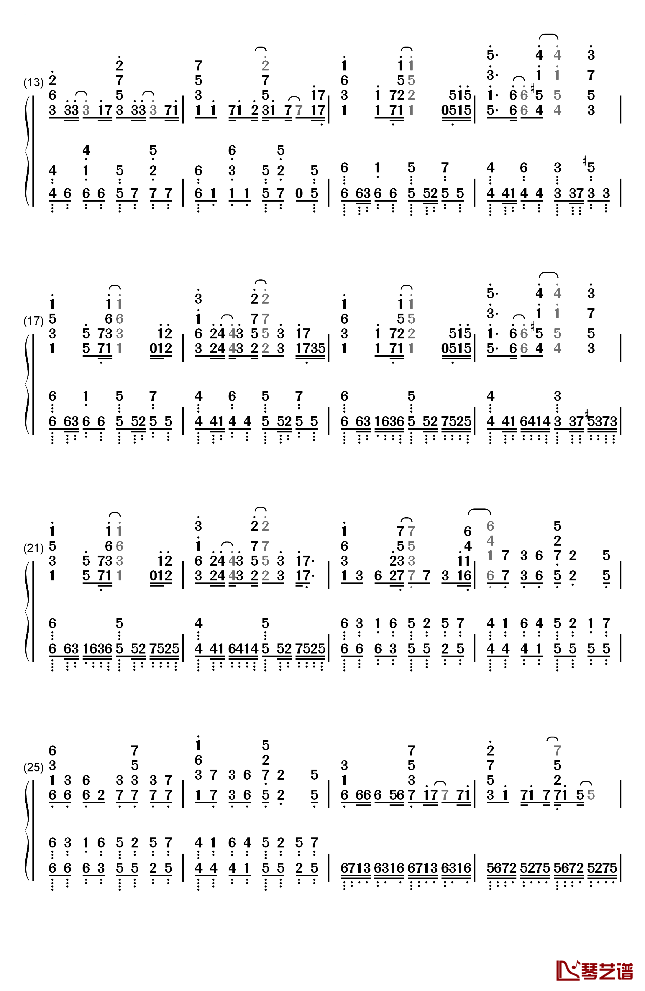 Acedia钢琴简谱-数字双手-初音未来2