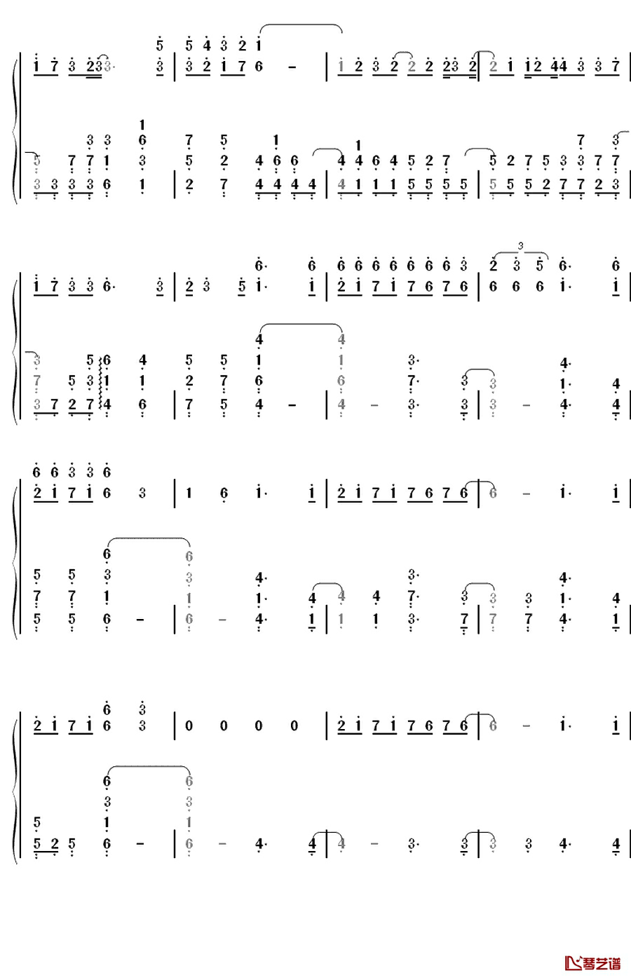 Flavor Of Life钢琴简谱-数字双手-宇多田光6