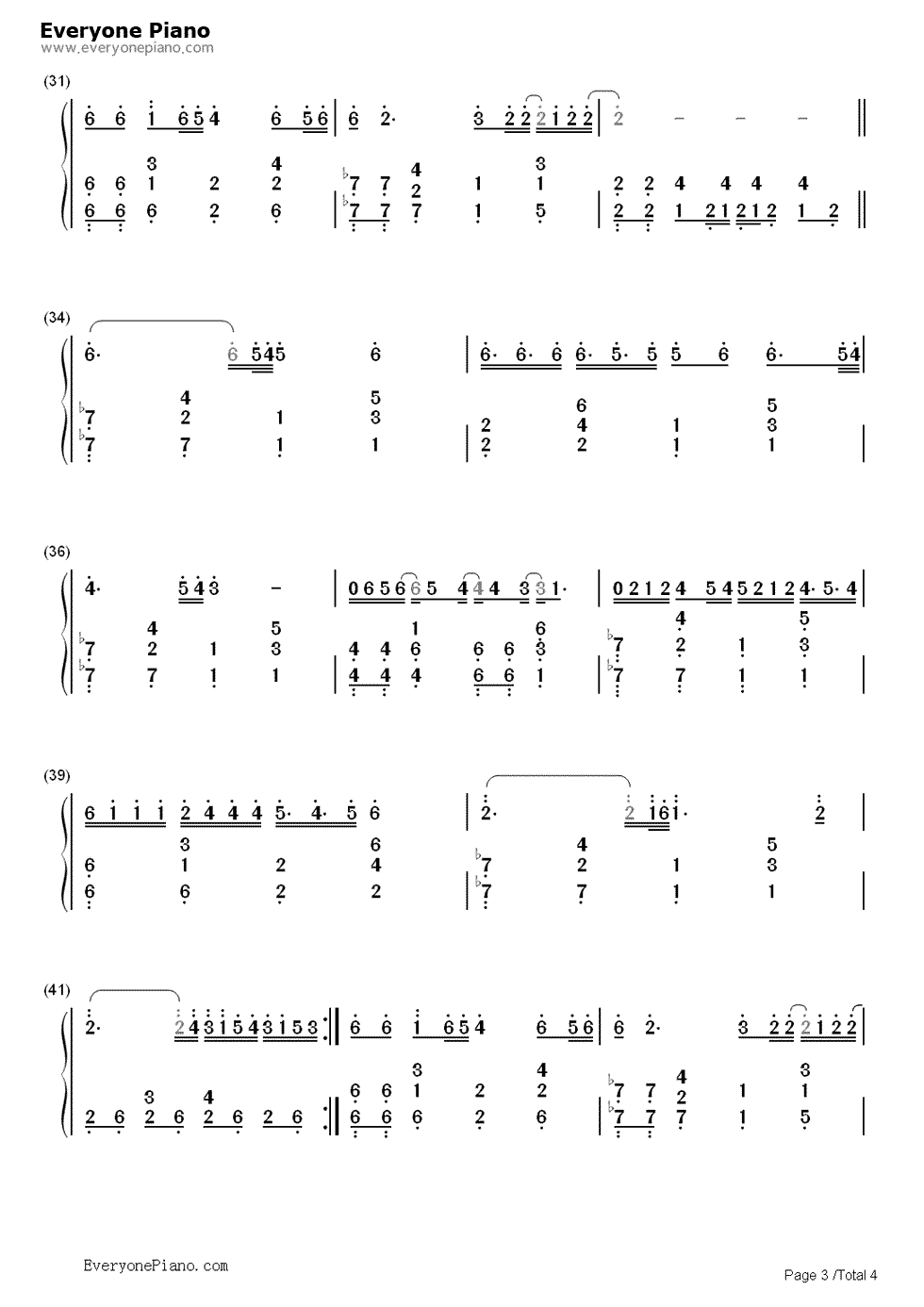 我的好兄弟钢琴简谱-数字双手-高进  小沈阳3