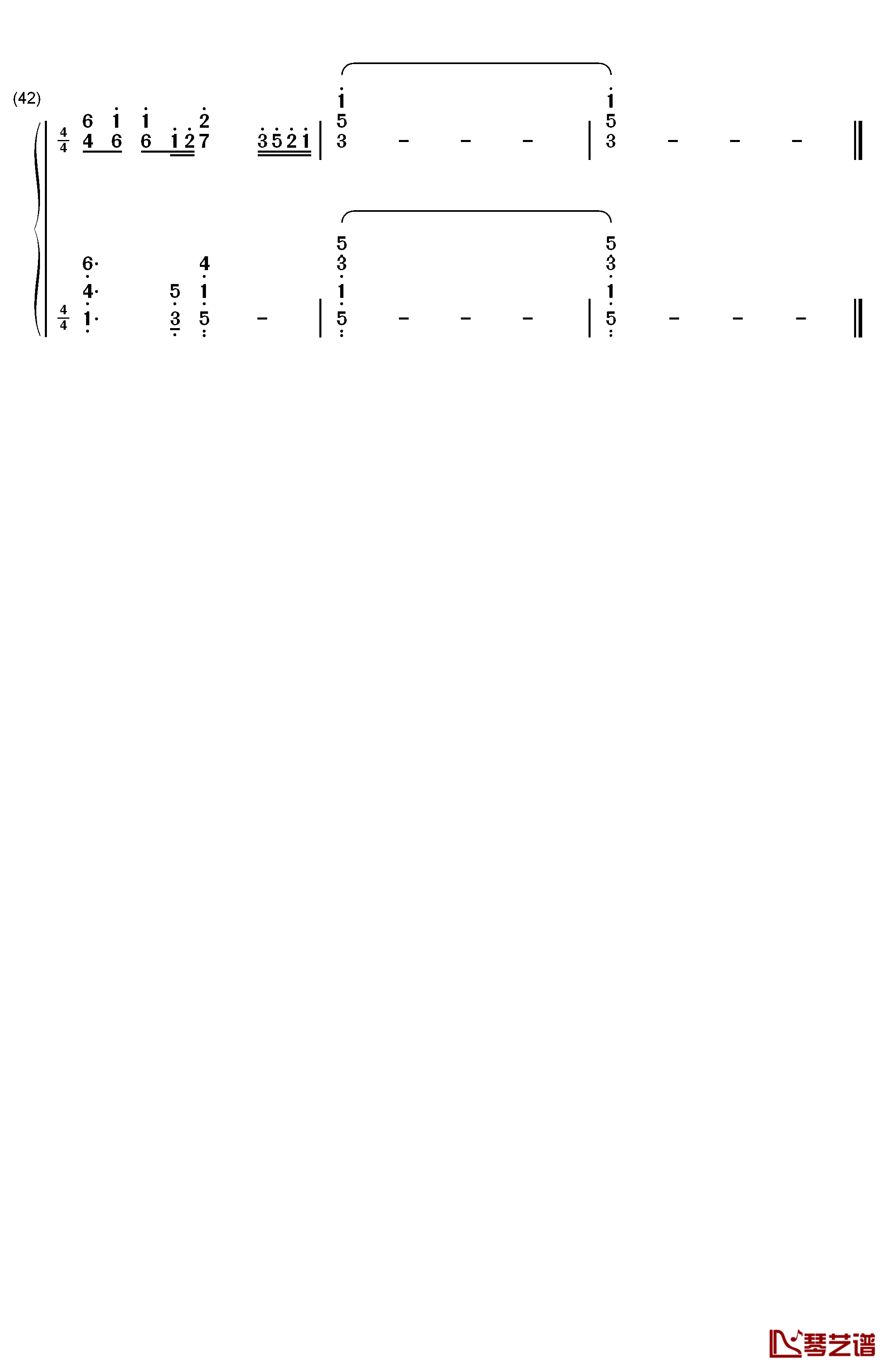 红山果钢琴简谱-数字双手-安与骑兵4