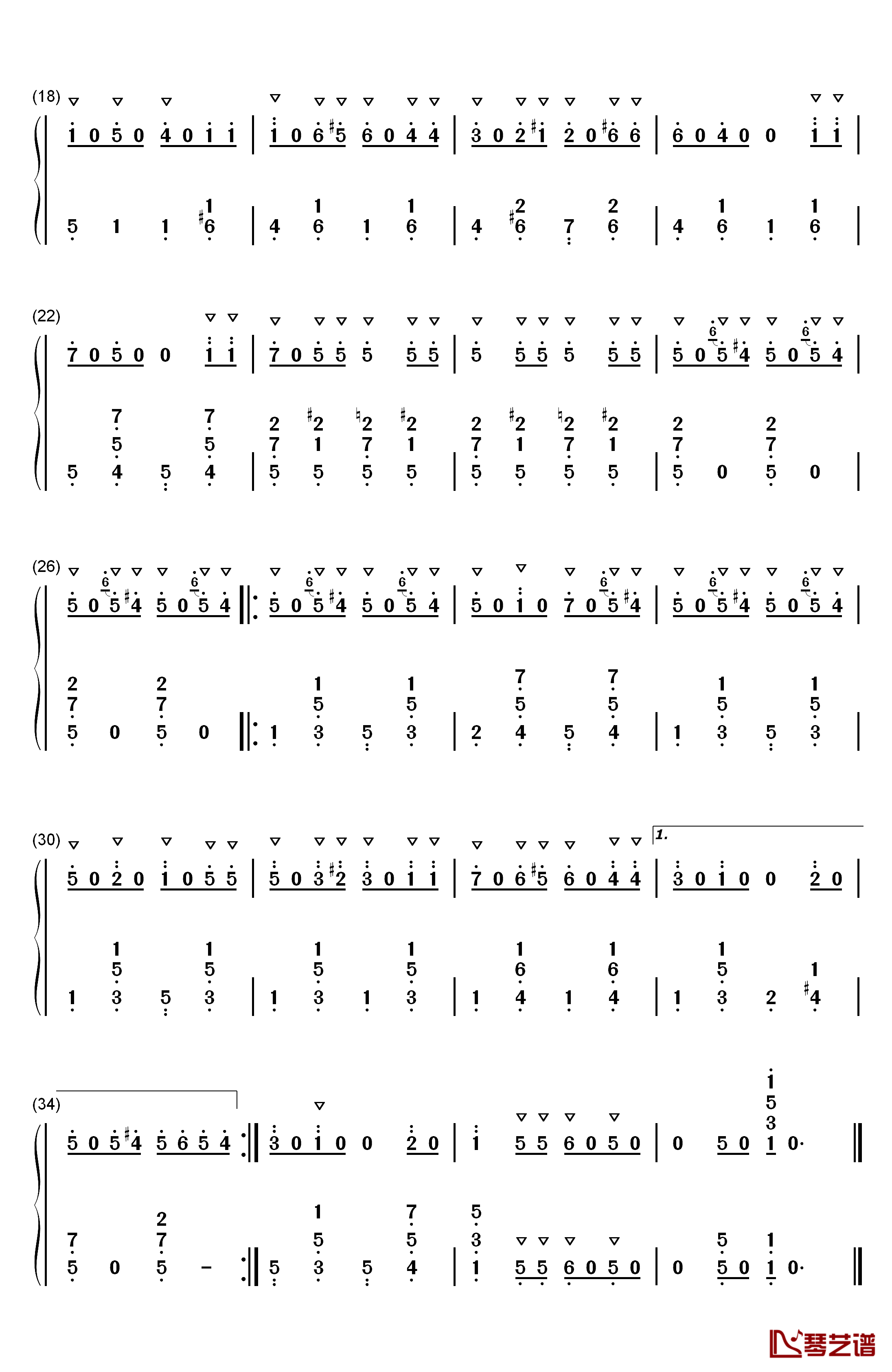 生日快乐歌钢琴简谱-数字双手-帕蒂·史密斯·希尔 米尔德里德·J.希尔2