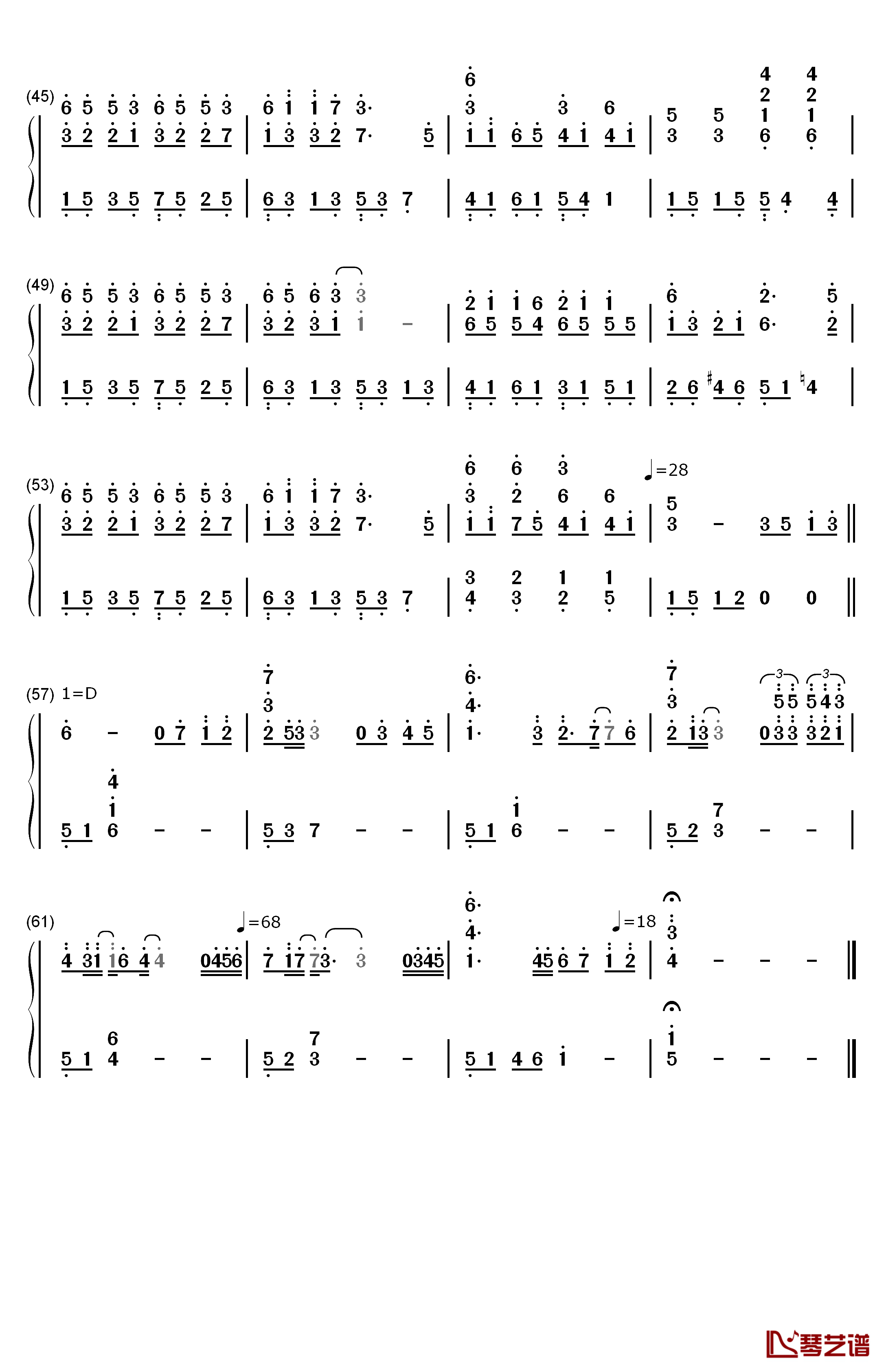 我能做的钢琴简谱-数字双手-西村由纪江3