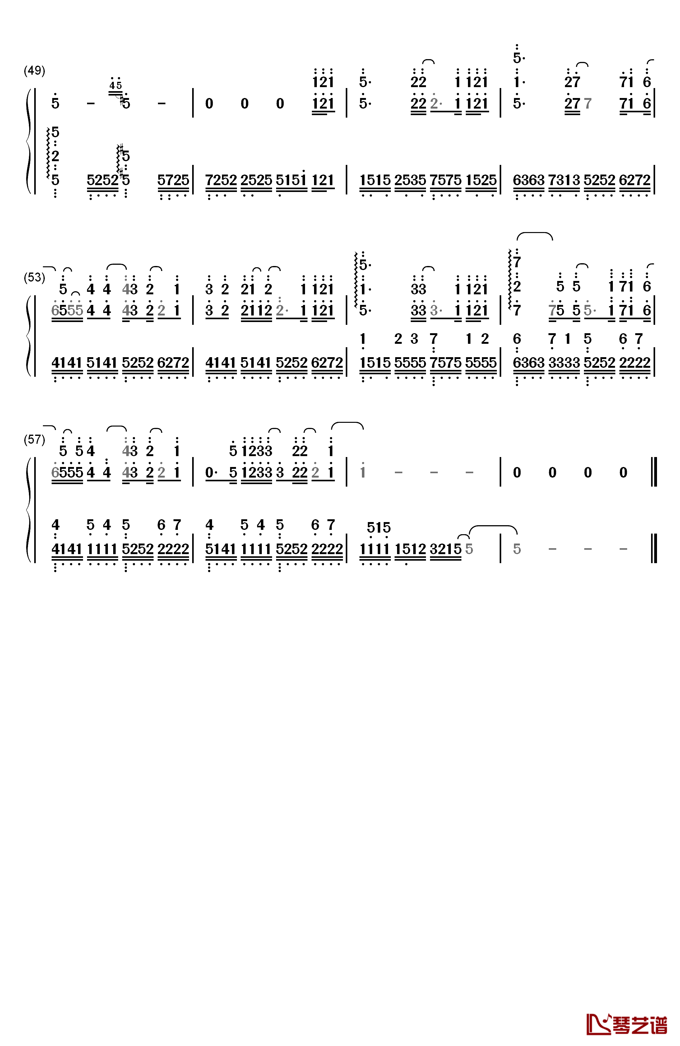 多远都要在一起钢琴简谱-数字双手-邓紫棋3