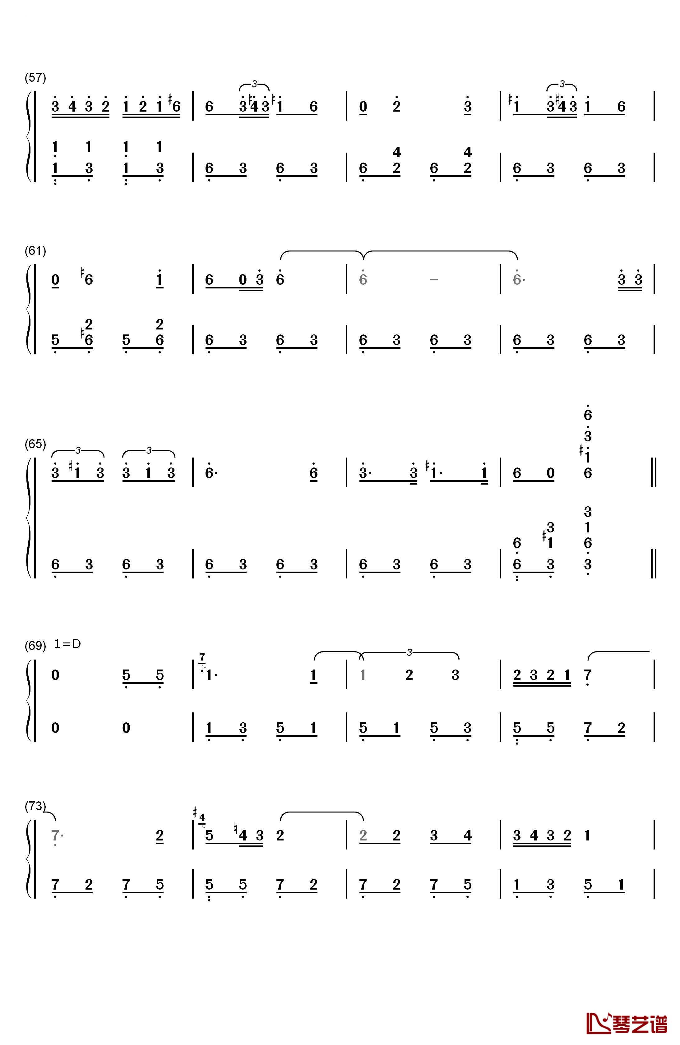 西班牙斗牛曲钢琴简谱-数字双手-未知4