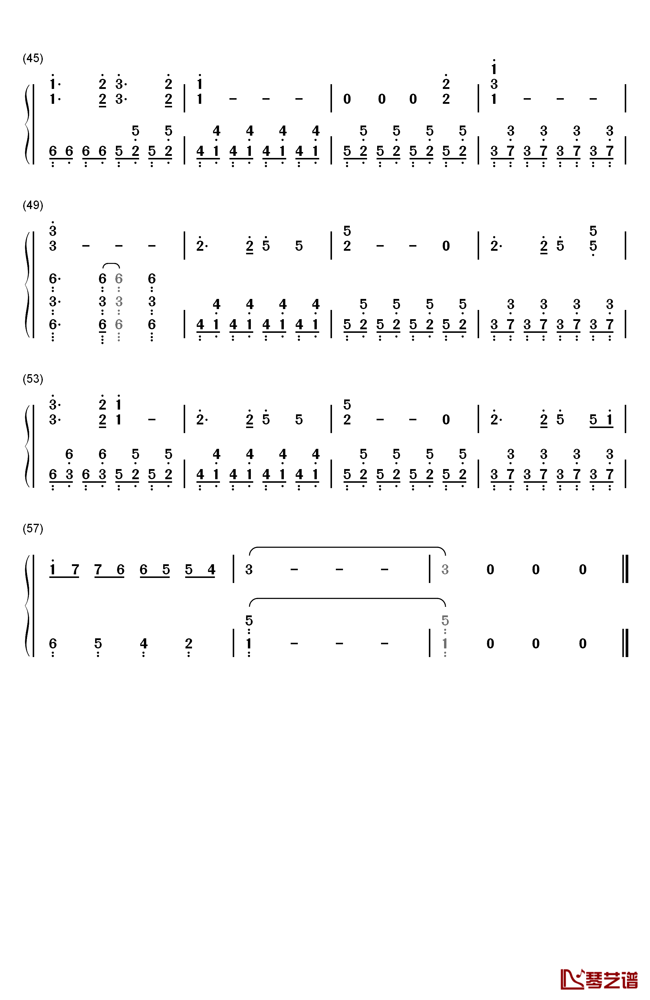 Re:Re:钢琴简谱-数字双手-亚细亚功夫世代3