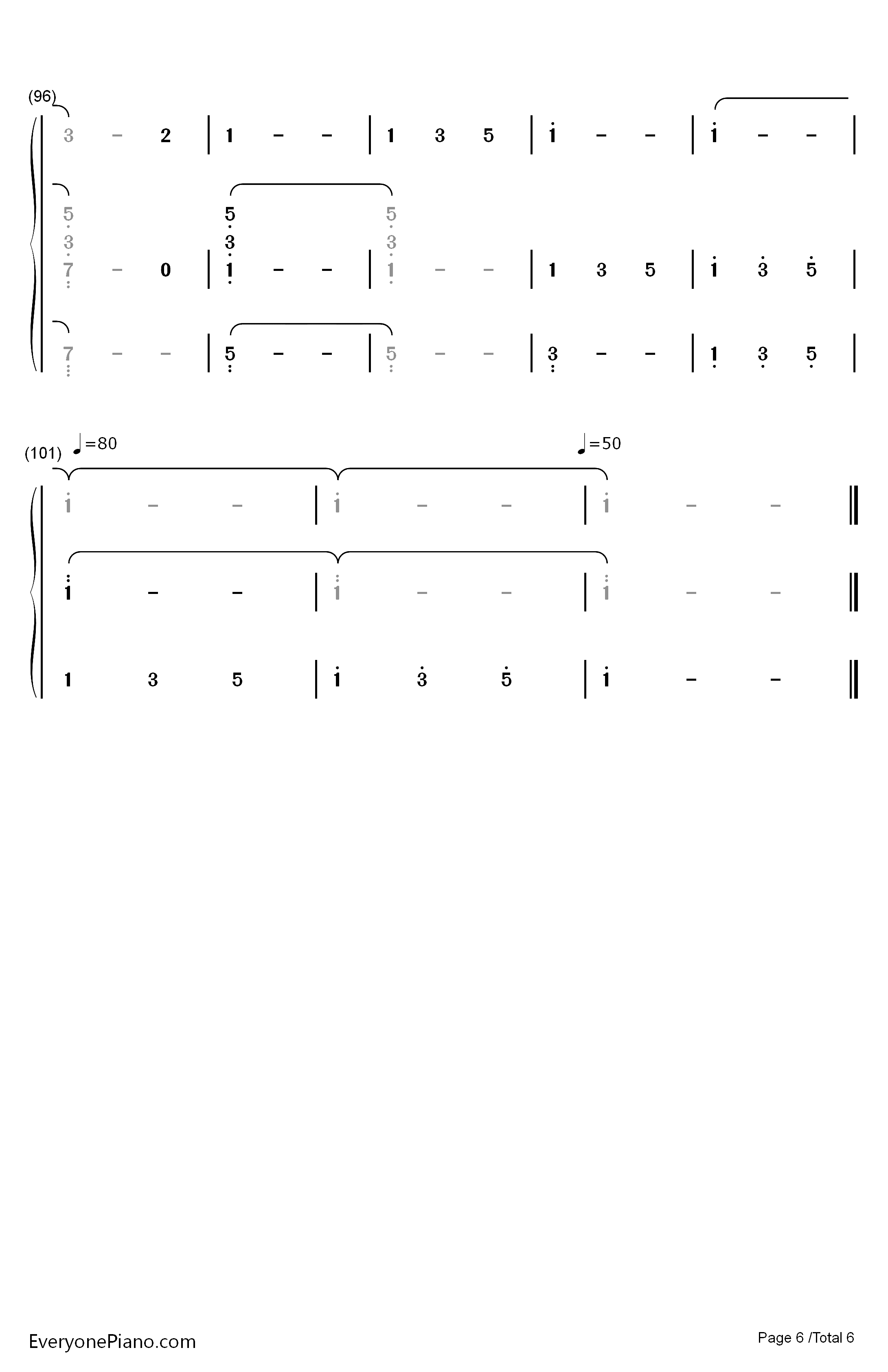 Angels Serenade钢琴简谱-数字双手-Gaetano Braga6