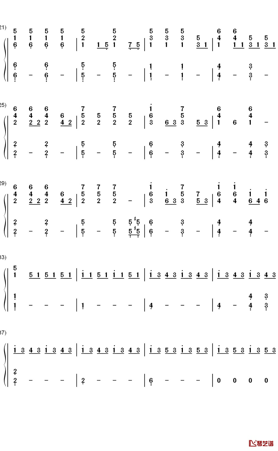 Clarity钢琴简谱-数字双手-Zedd2