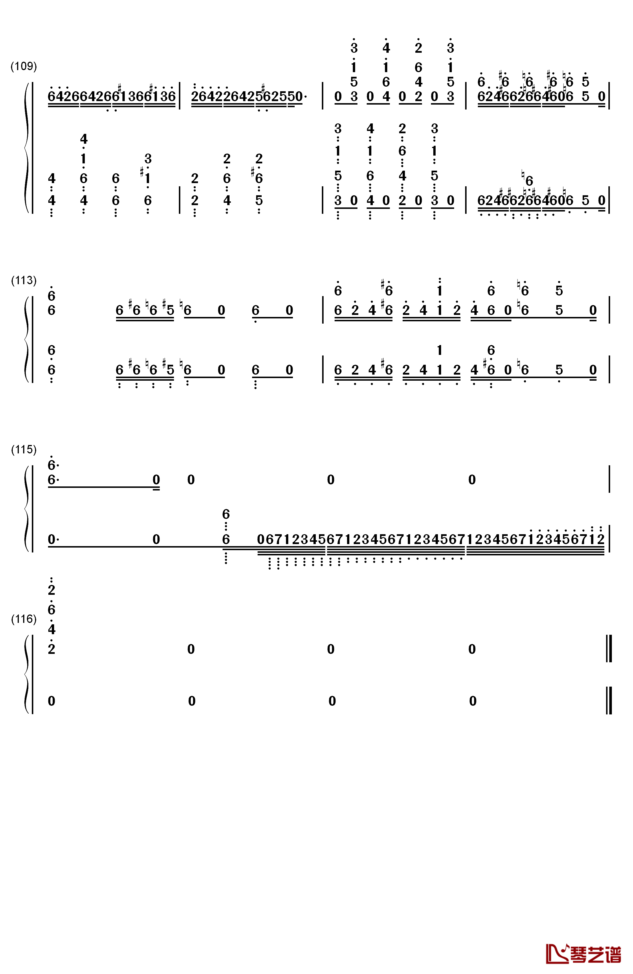 吉普赛女郎钢琴简谱-数字双手-马克西姆8