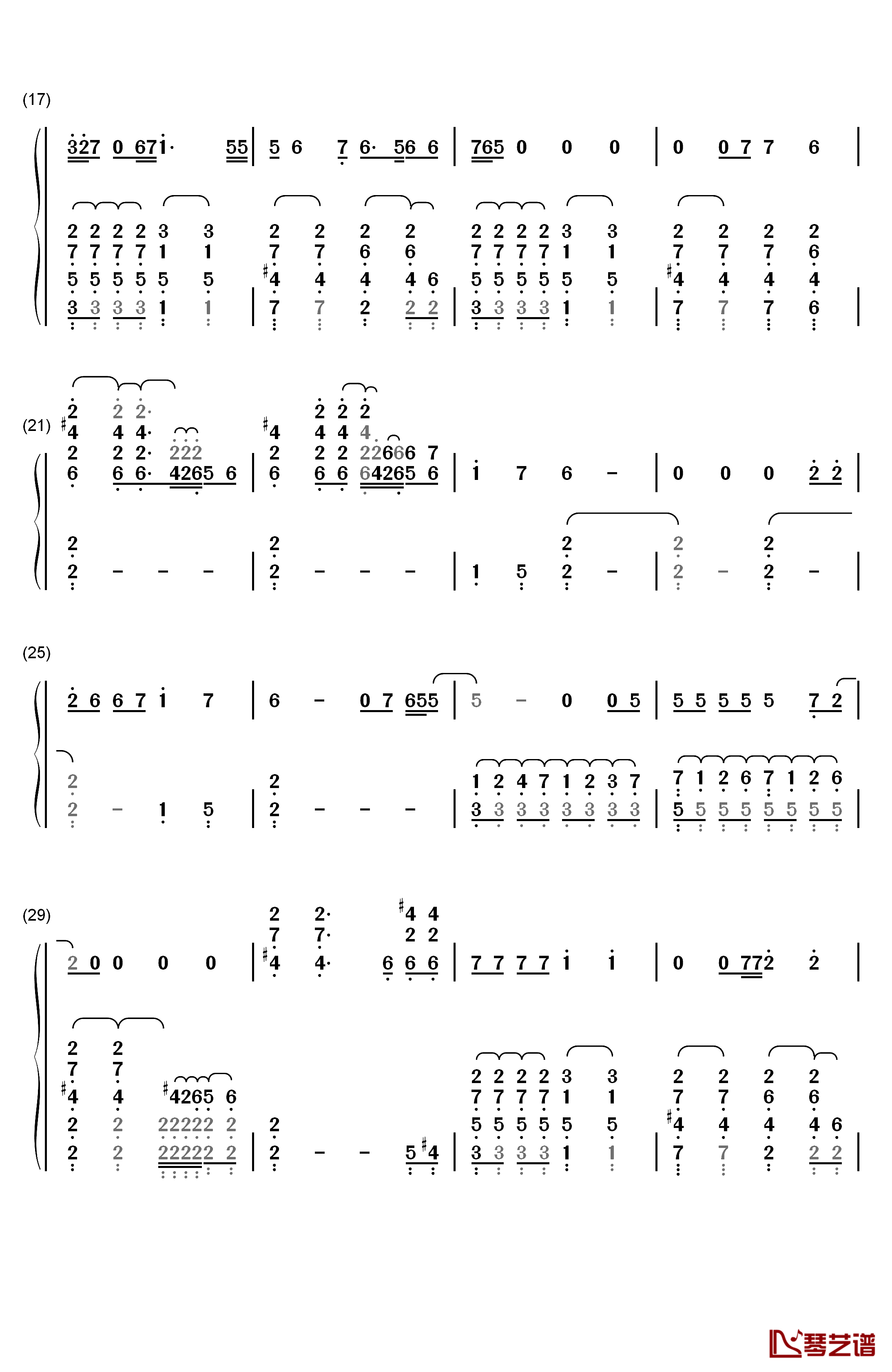 Lost钢琴简谱-数字双手-Coldplay2