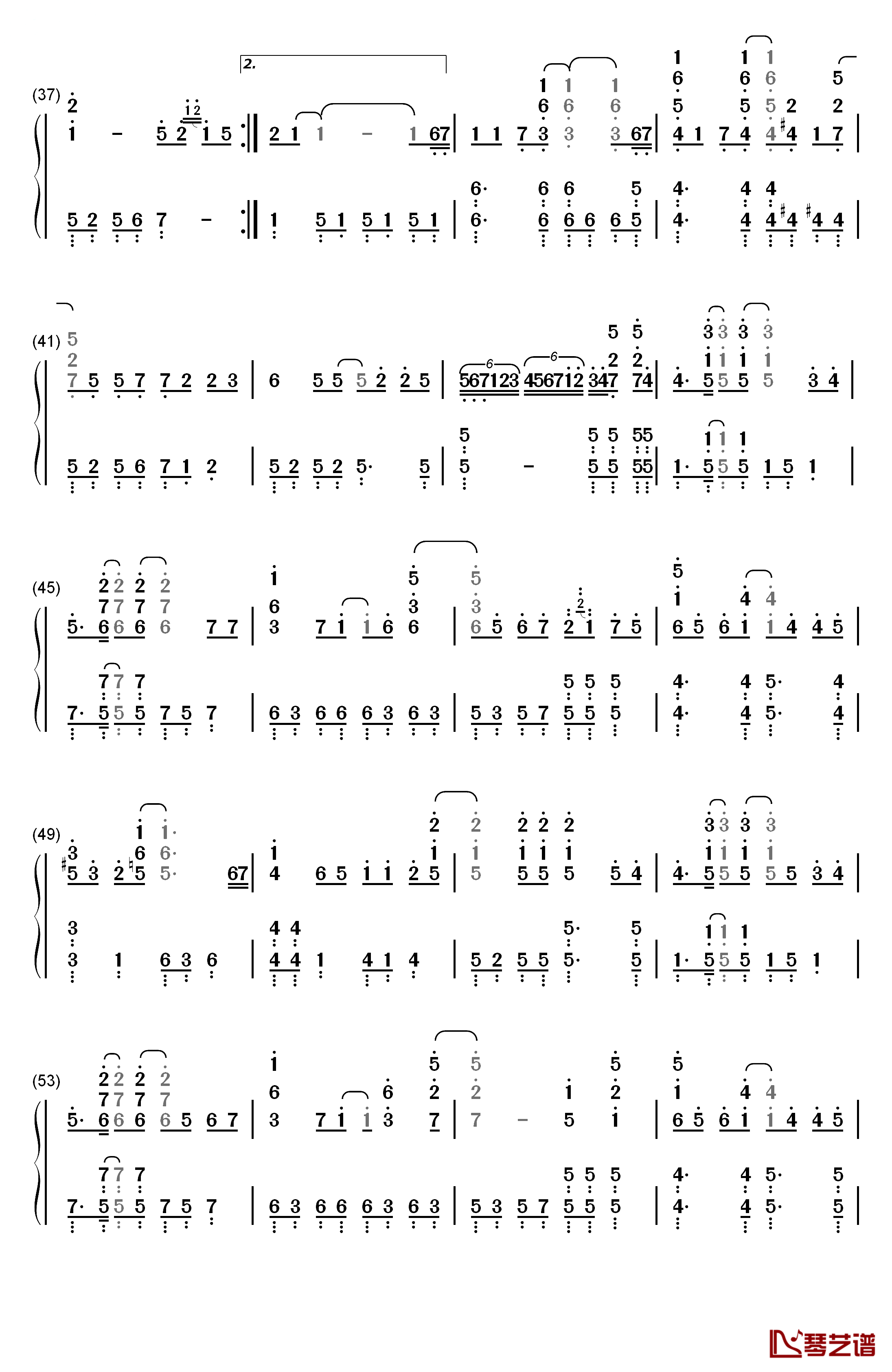 很想讨厌你钢琴简谱-数字双手-林夏微3