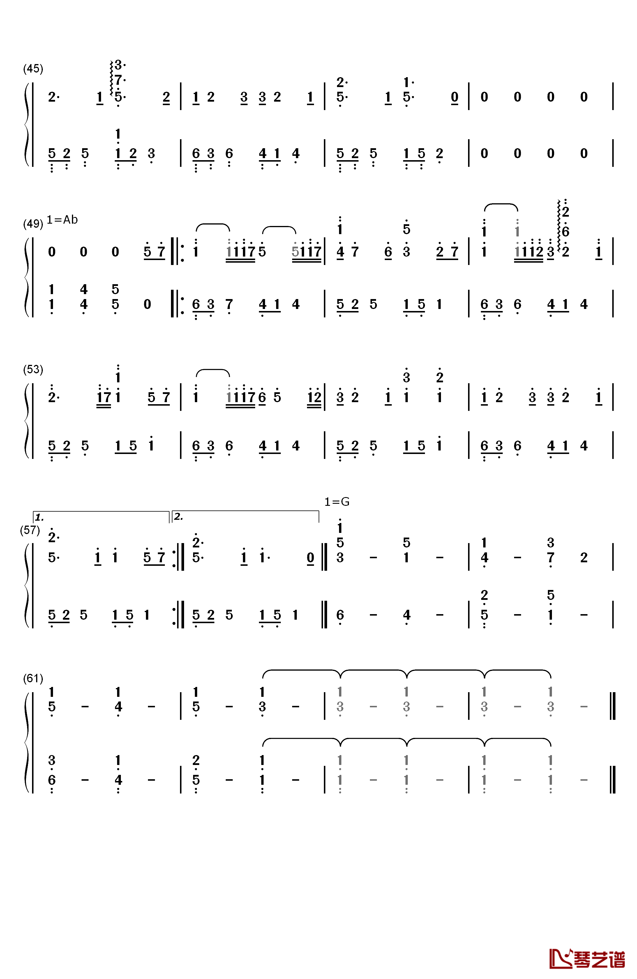 Beyond the Memory钢琴简谱-数字双手-July3