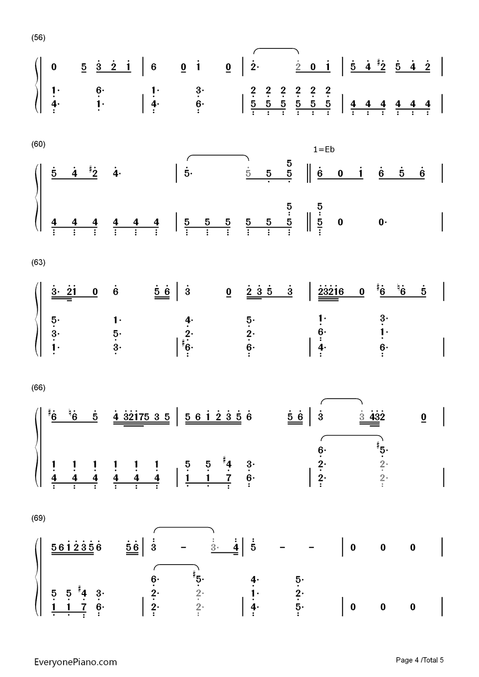 Stone Cold钢琴简谱-数字双手-Demi Lovato4