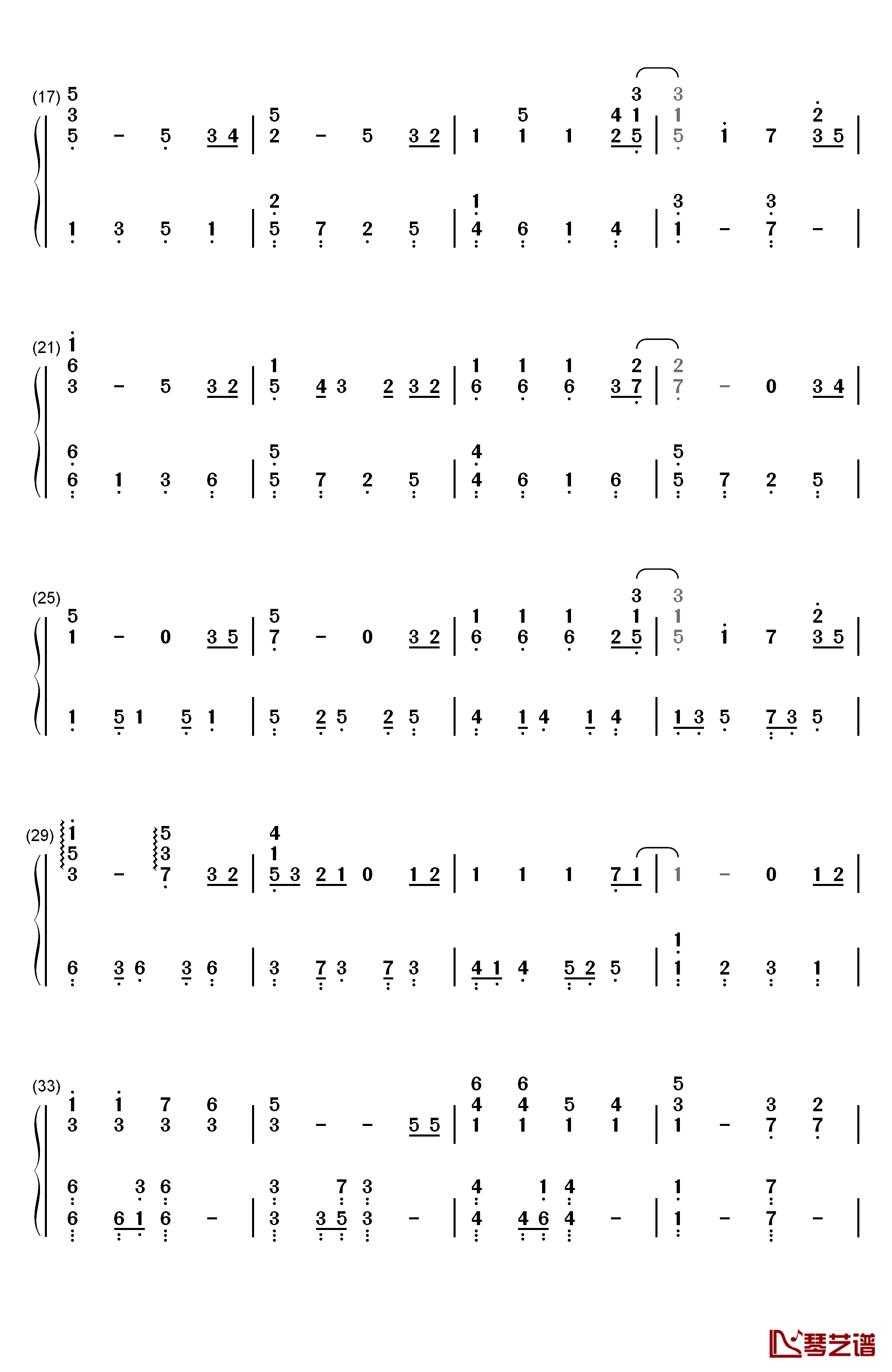 ノンファンタジー钢琴简谱-数字双手-LIP×LIP2