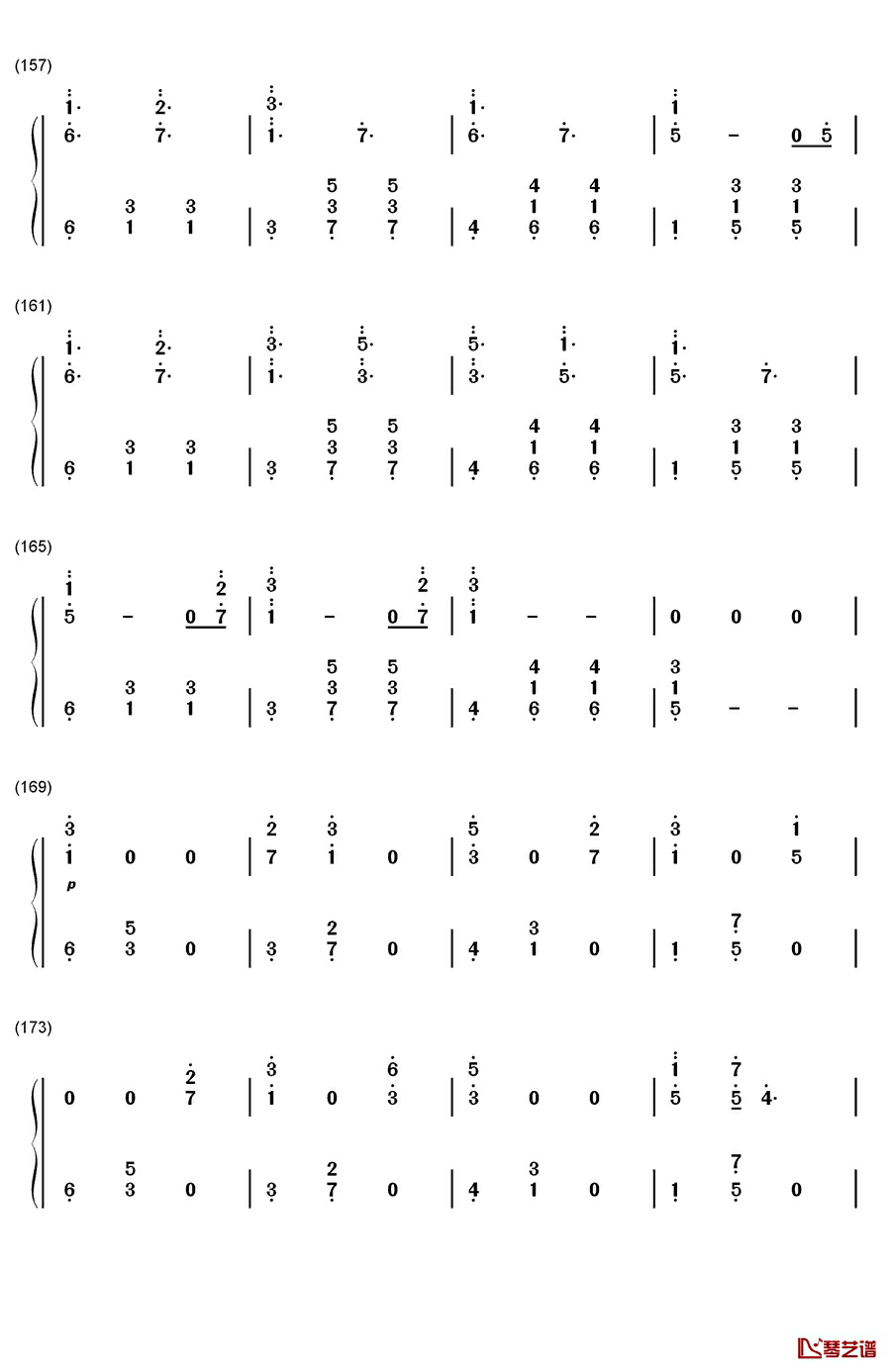 戏言スピーカー钢琴简谱-数字双手-初音ミク9