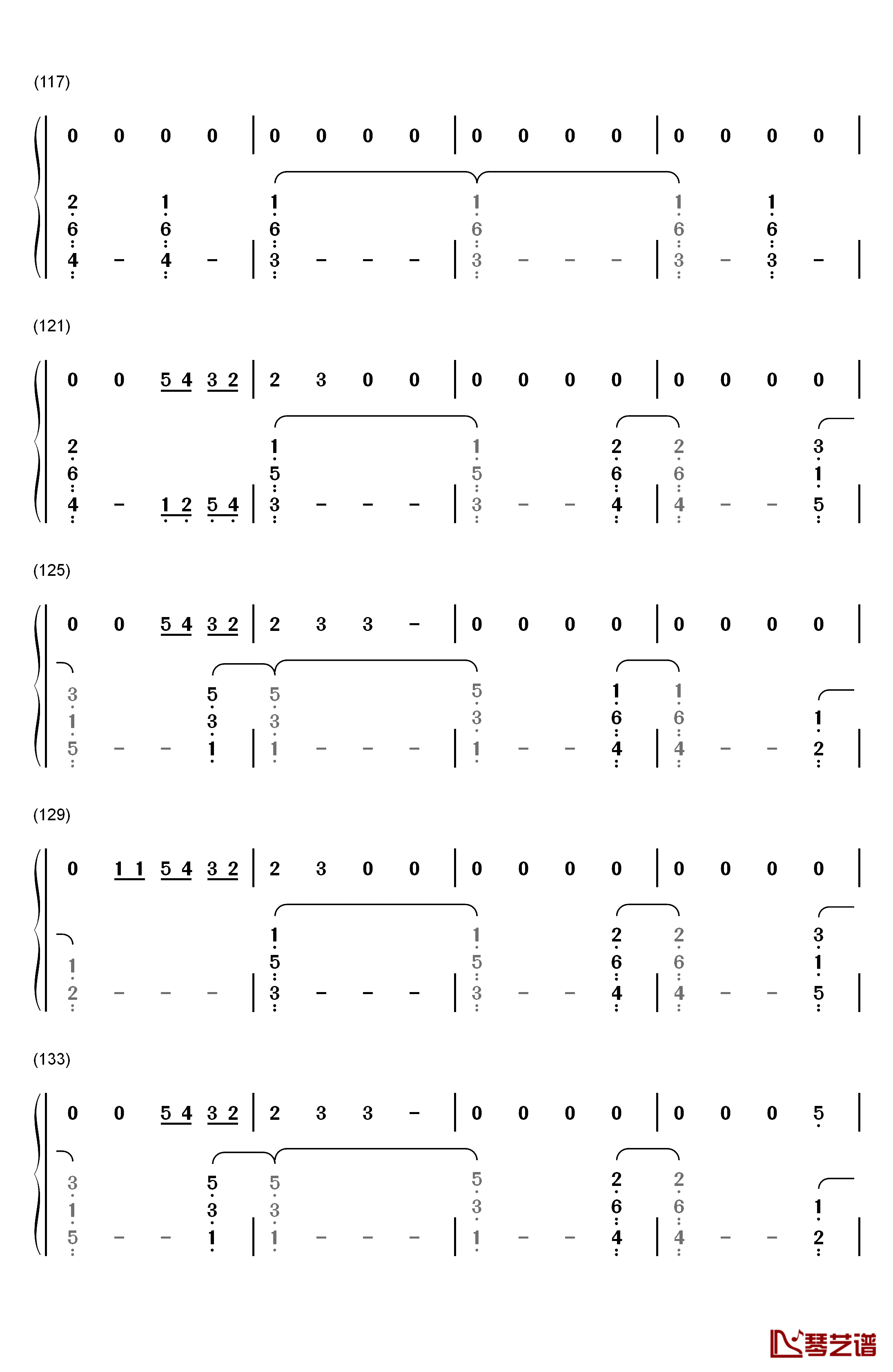 Bridges钢琴简谱-数字双手-Broods7