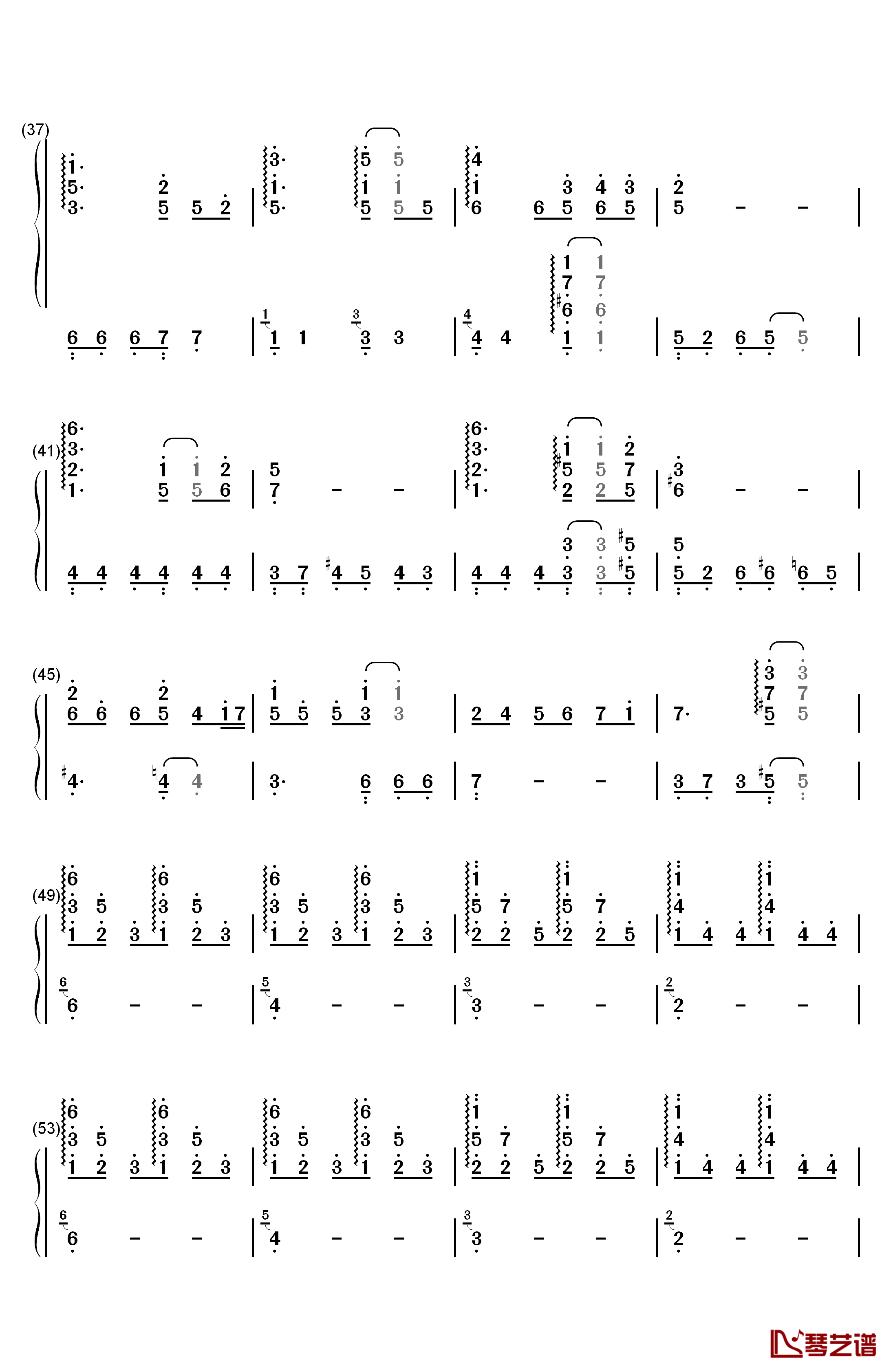 雨のテーマ钢琴简谱-数字双手-柿岛伸次3