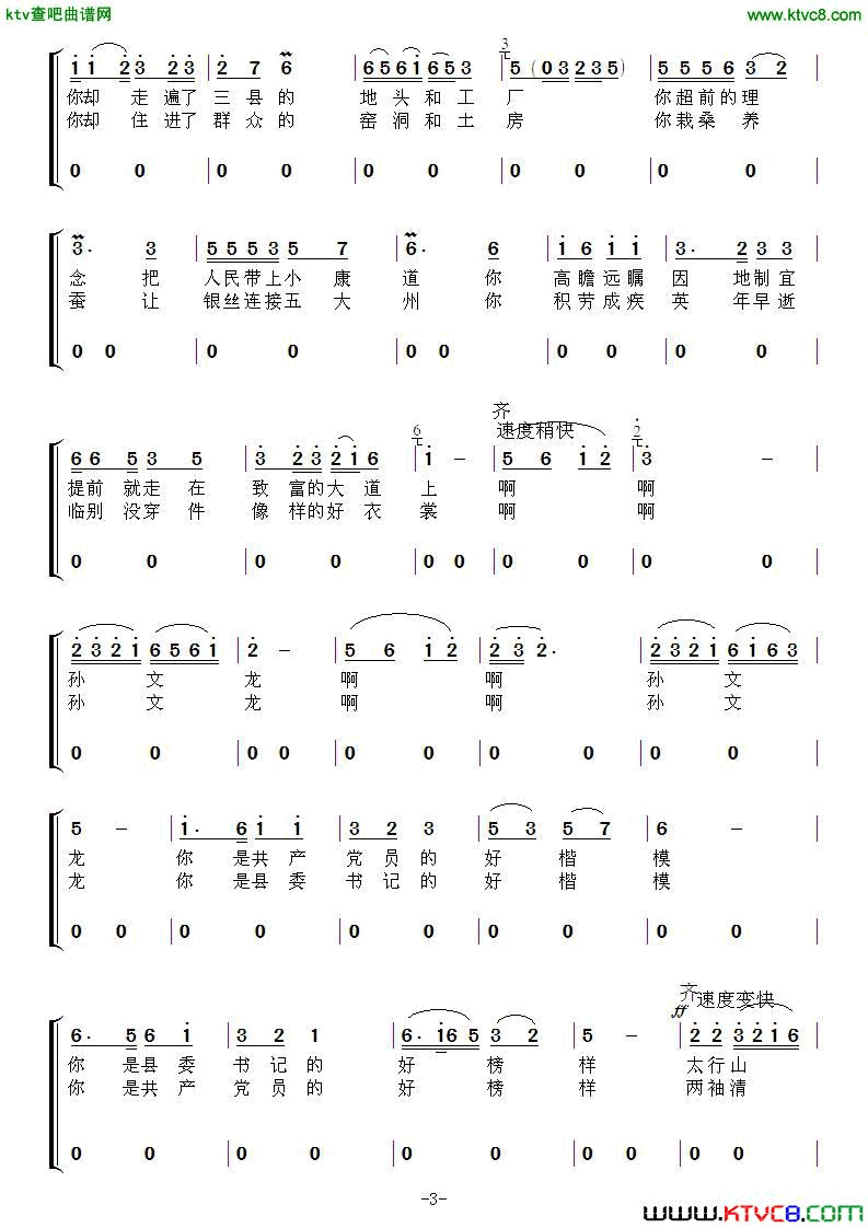 孙文龙精神放光芒简谱1