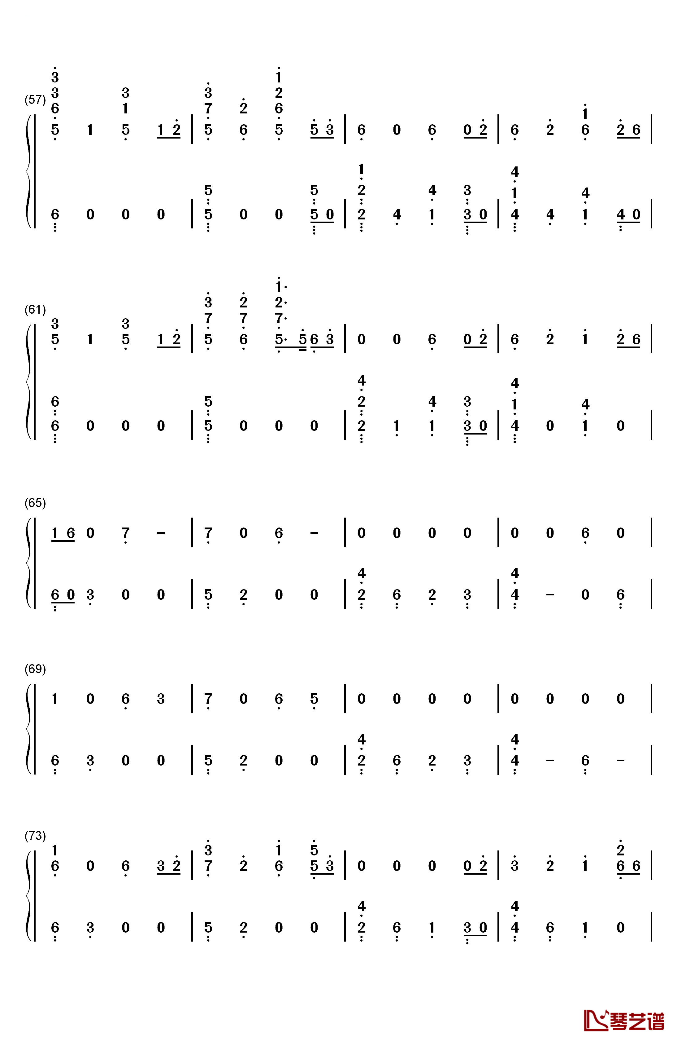 Everyday钢琴简谱-数字双手-Marshmello Logic4