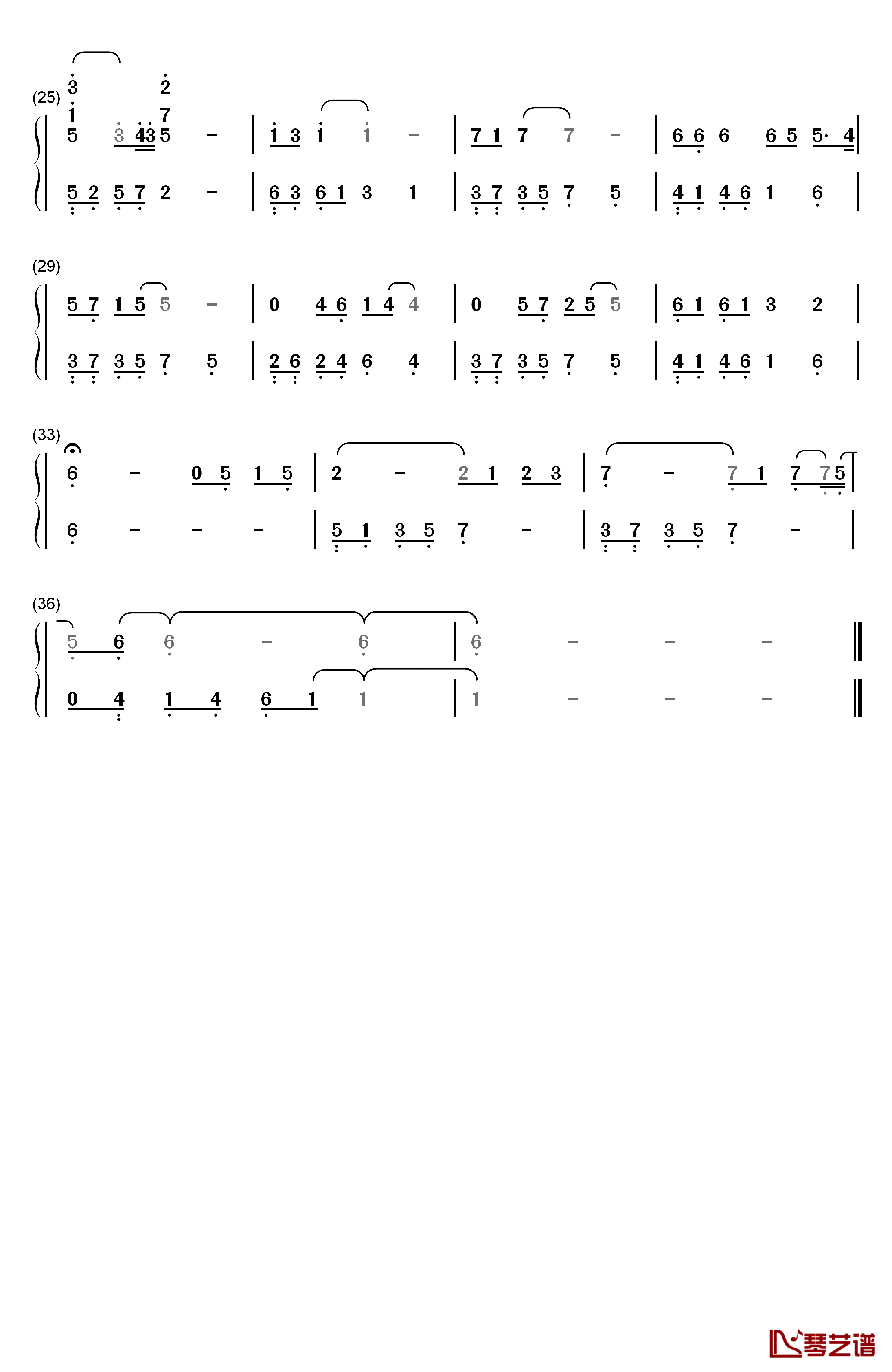 朔与亚纪钢琴简谱-数字双手-河野伸2