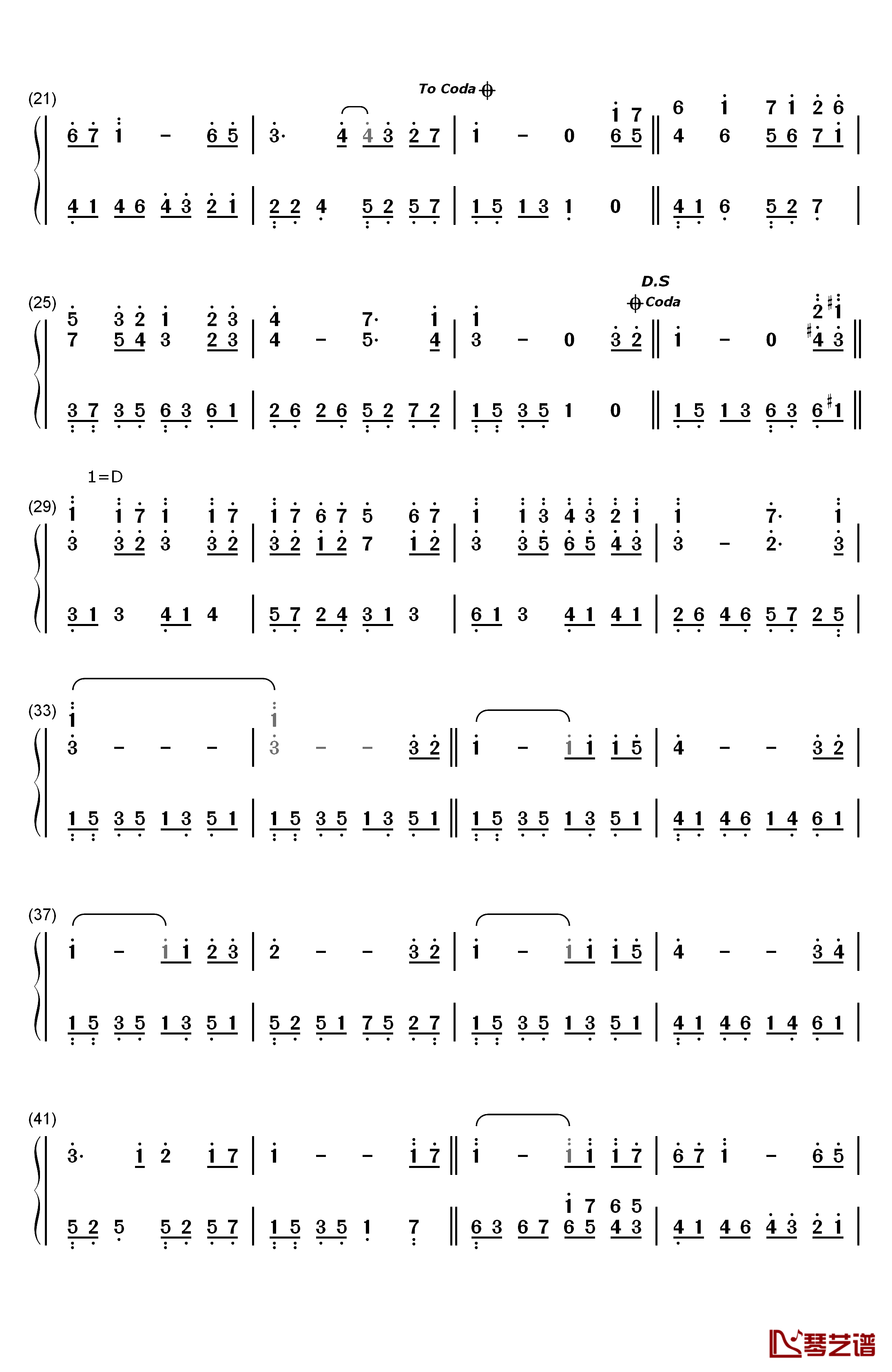 さくらいろチェリッシュ钢琴简谱-数字双手-Rhodanthe*2