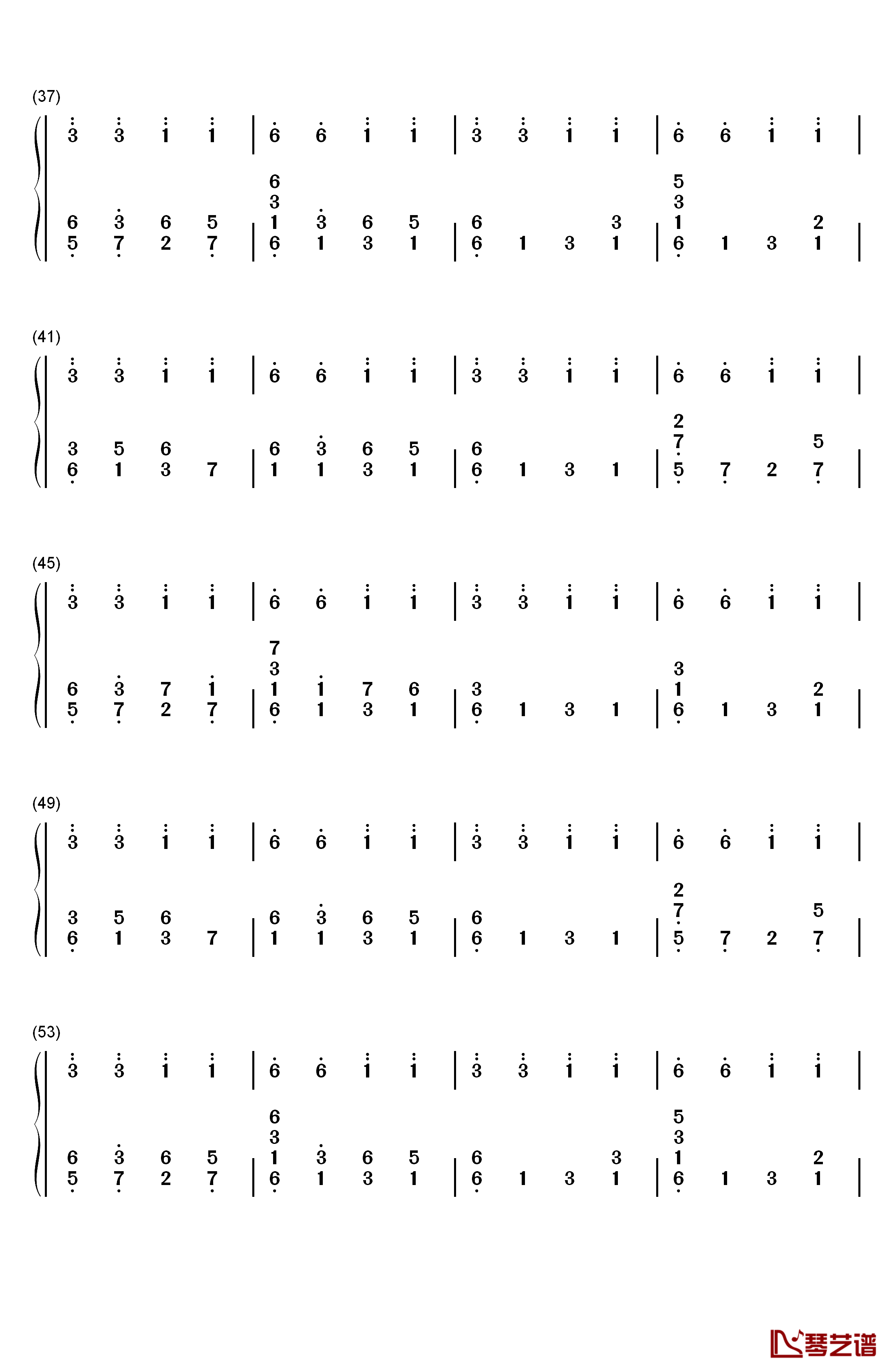 潮鸣り钢琴简谱-数字双手-折户伸治3