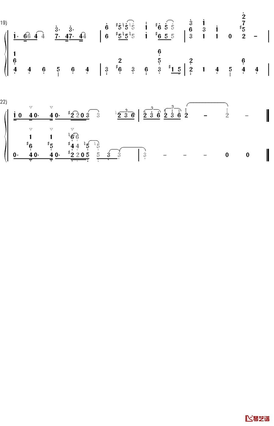 Fly Me to the Moon钢琴简谱-数字双手-Bart Howard3