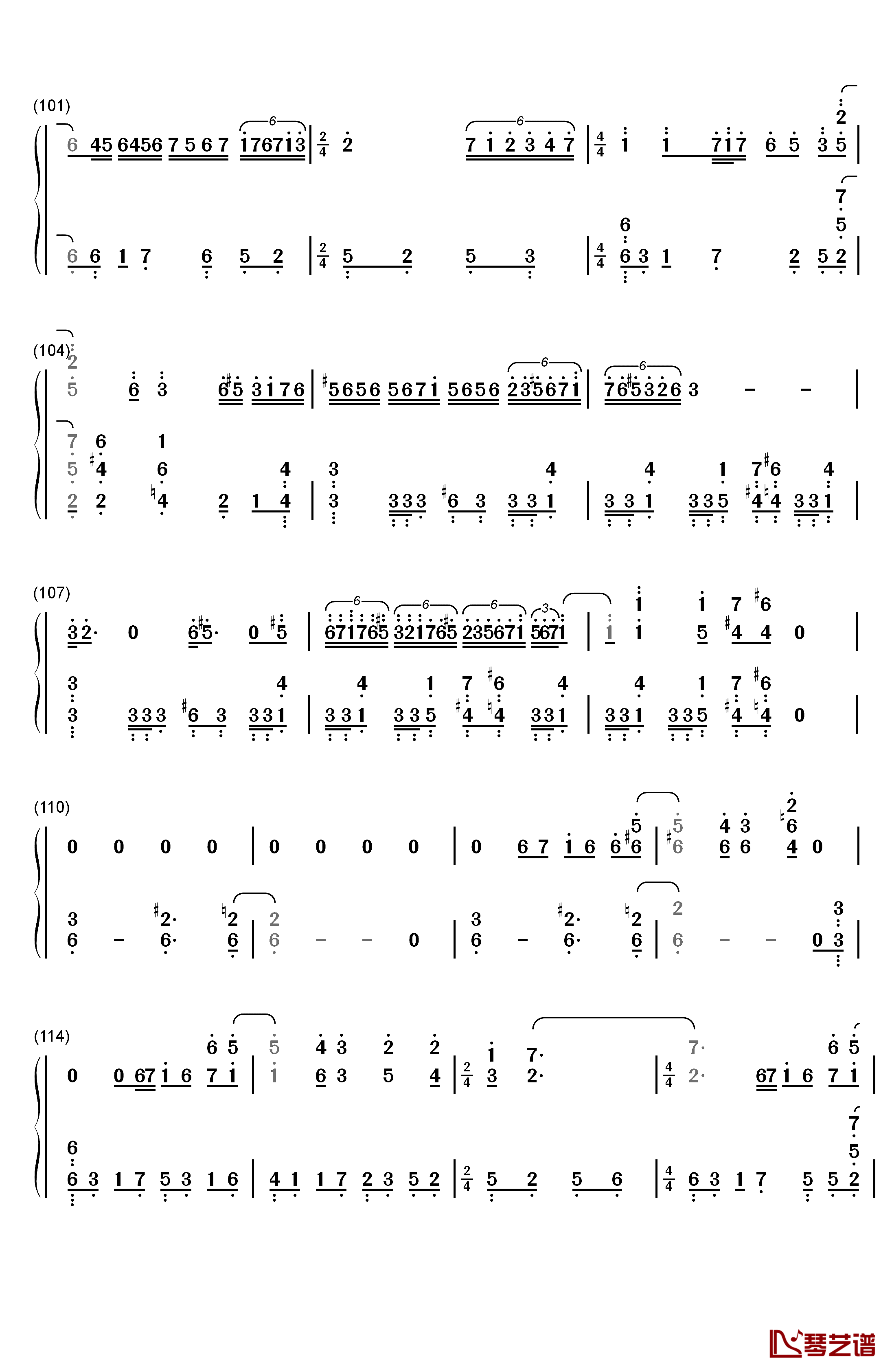 Cirice钢琴简谱-数字双手-Ghost6