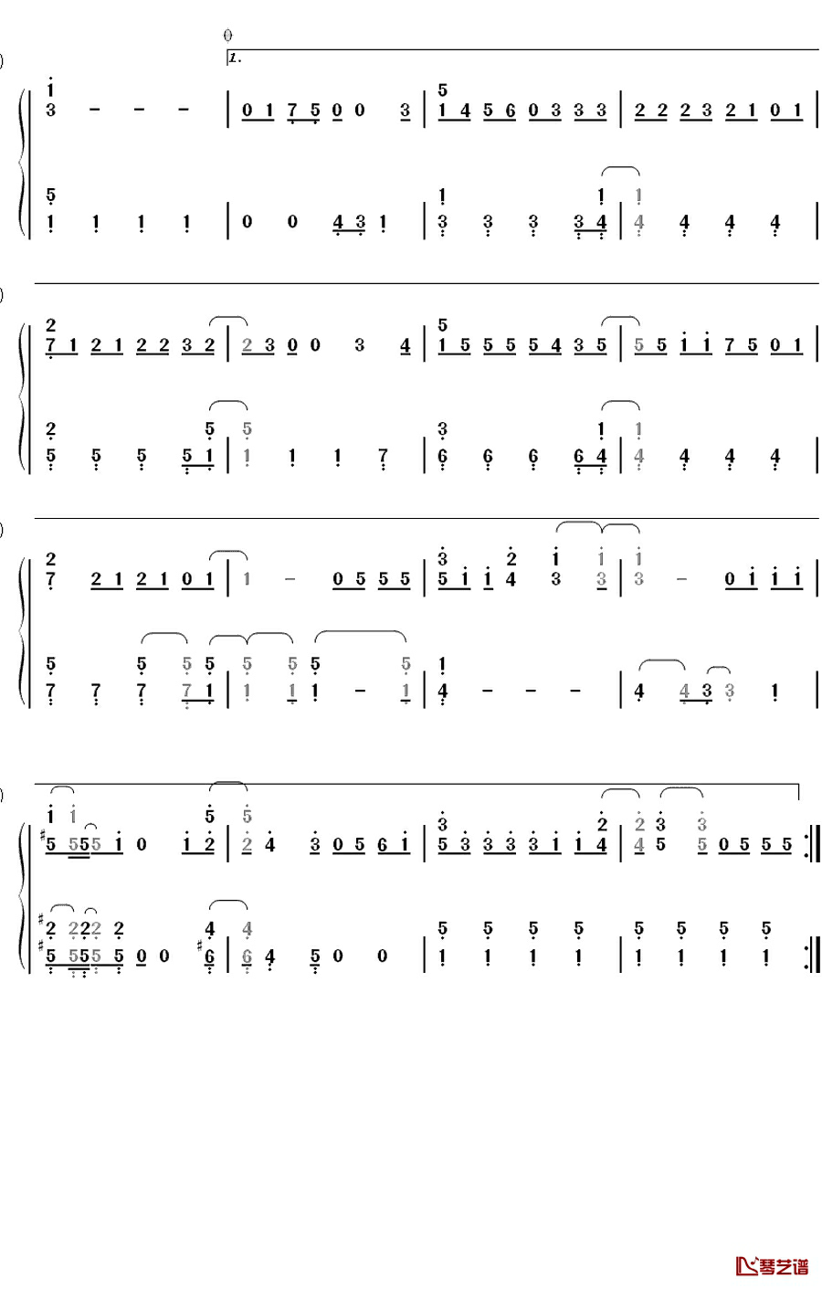 ココロ空モヨウ钢琴简谱-数字双手-関ジャニ∞4