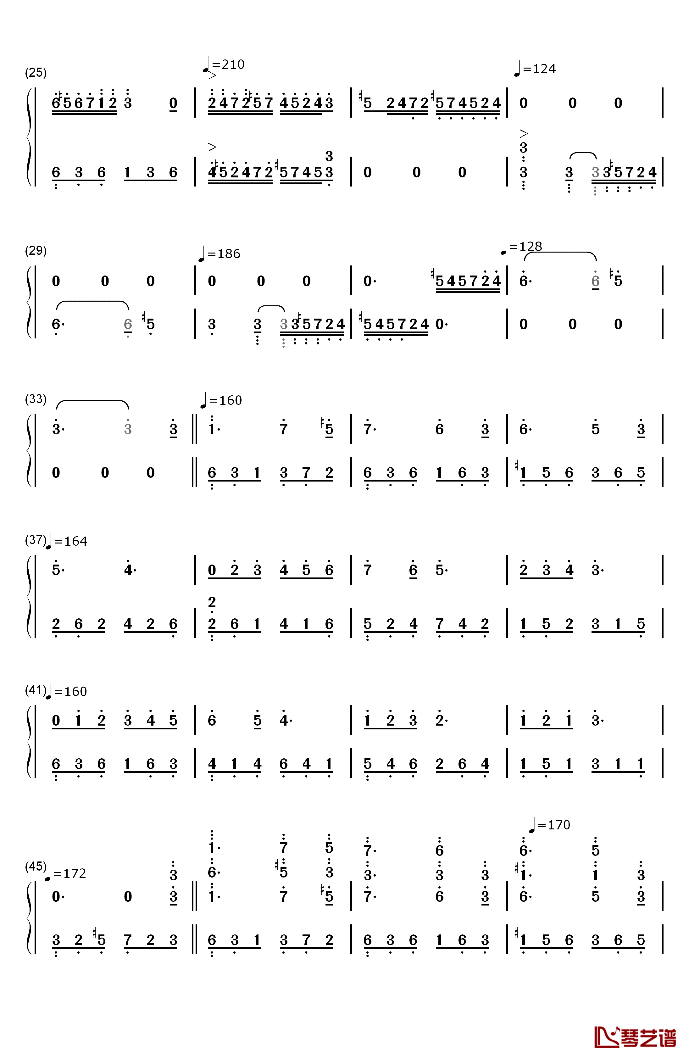 李斯特的旋律钢琴简谱-数字双手-理查德•克莱德曼2