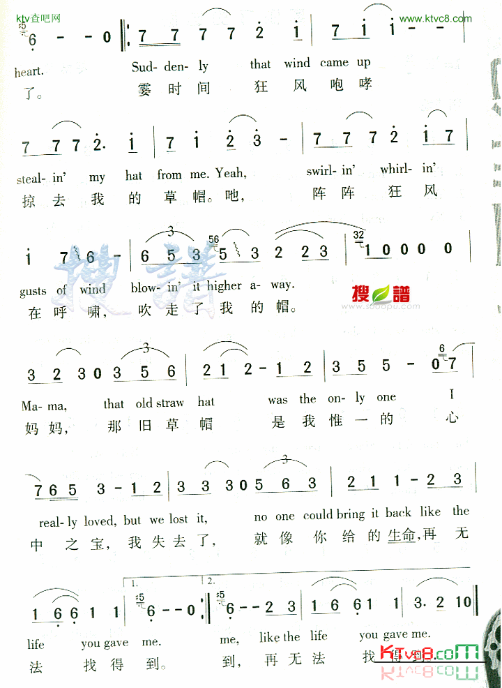 TheStrawHat简谱1