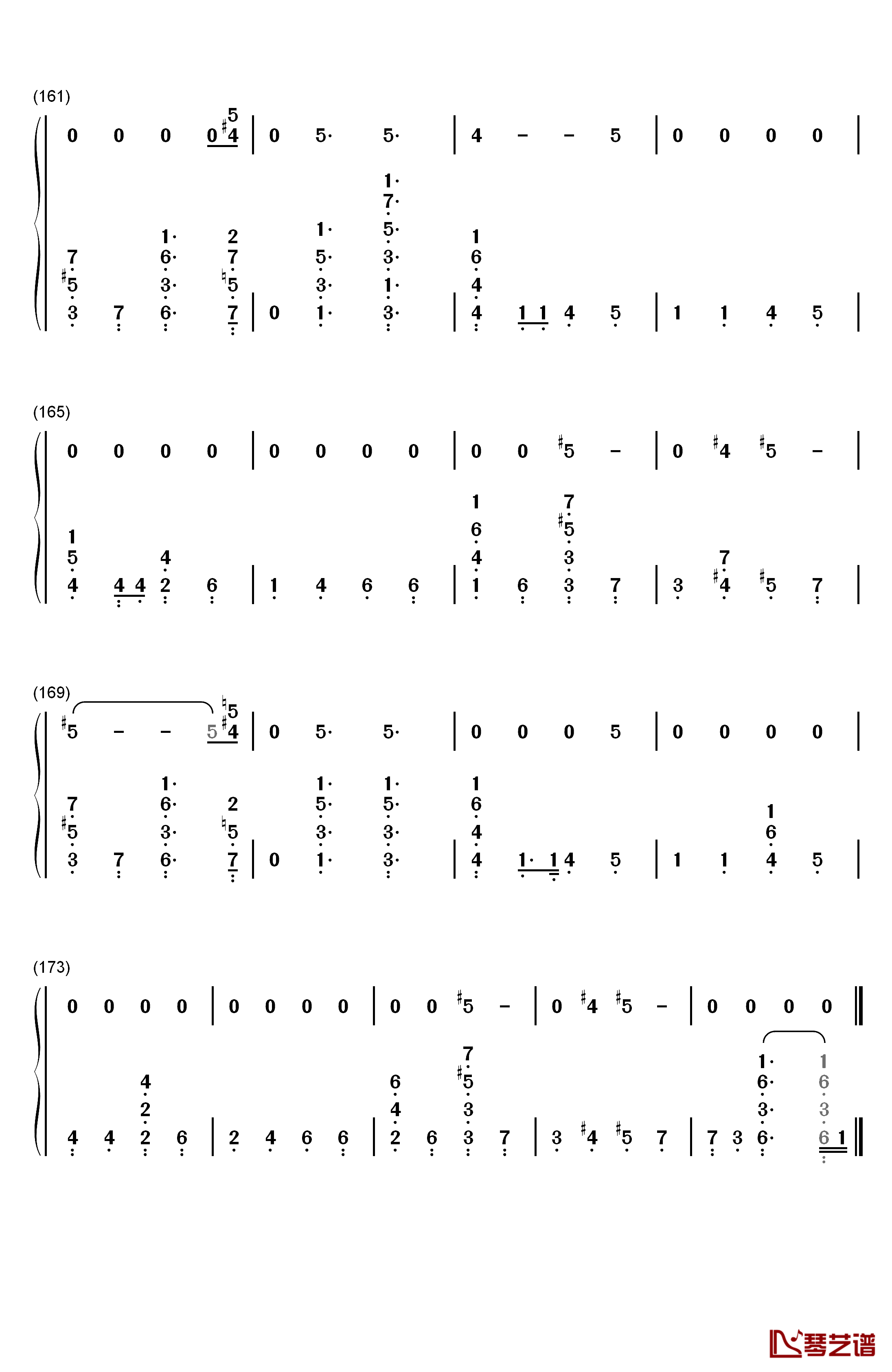 Running钢琴简谱-数字双手-Dua Lipa9