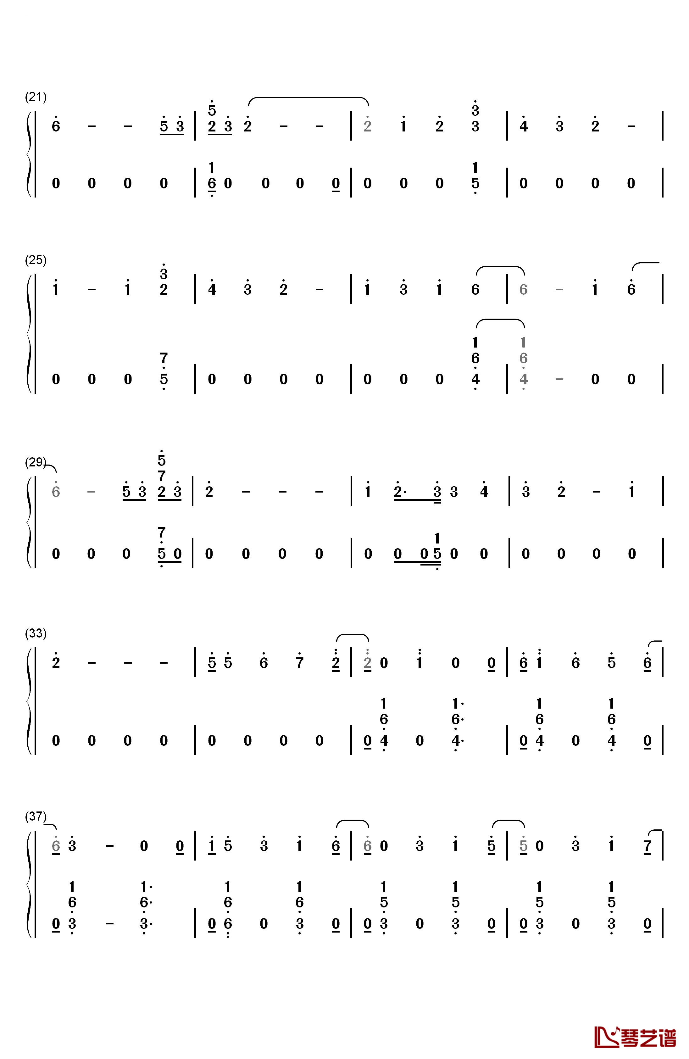 Nada钢琴简谱-数字双手-Shakira2