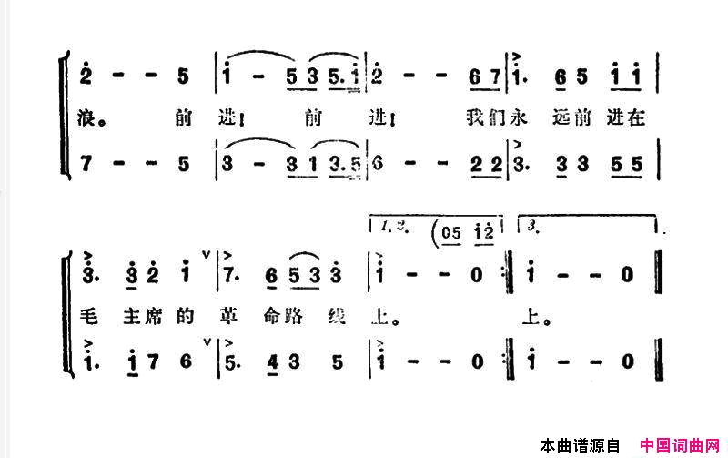 东风送我去远航纪录片《船台战歌》插曲简谱1