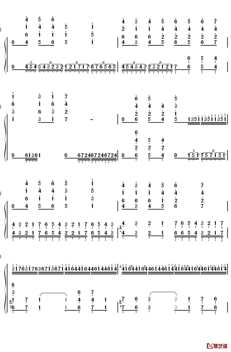 The Other Promise钢琴简谱-数字双手-王国之心4