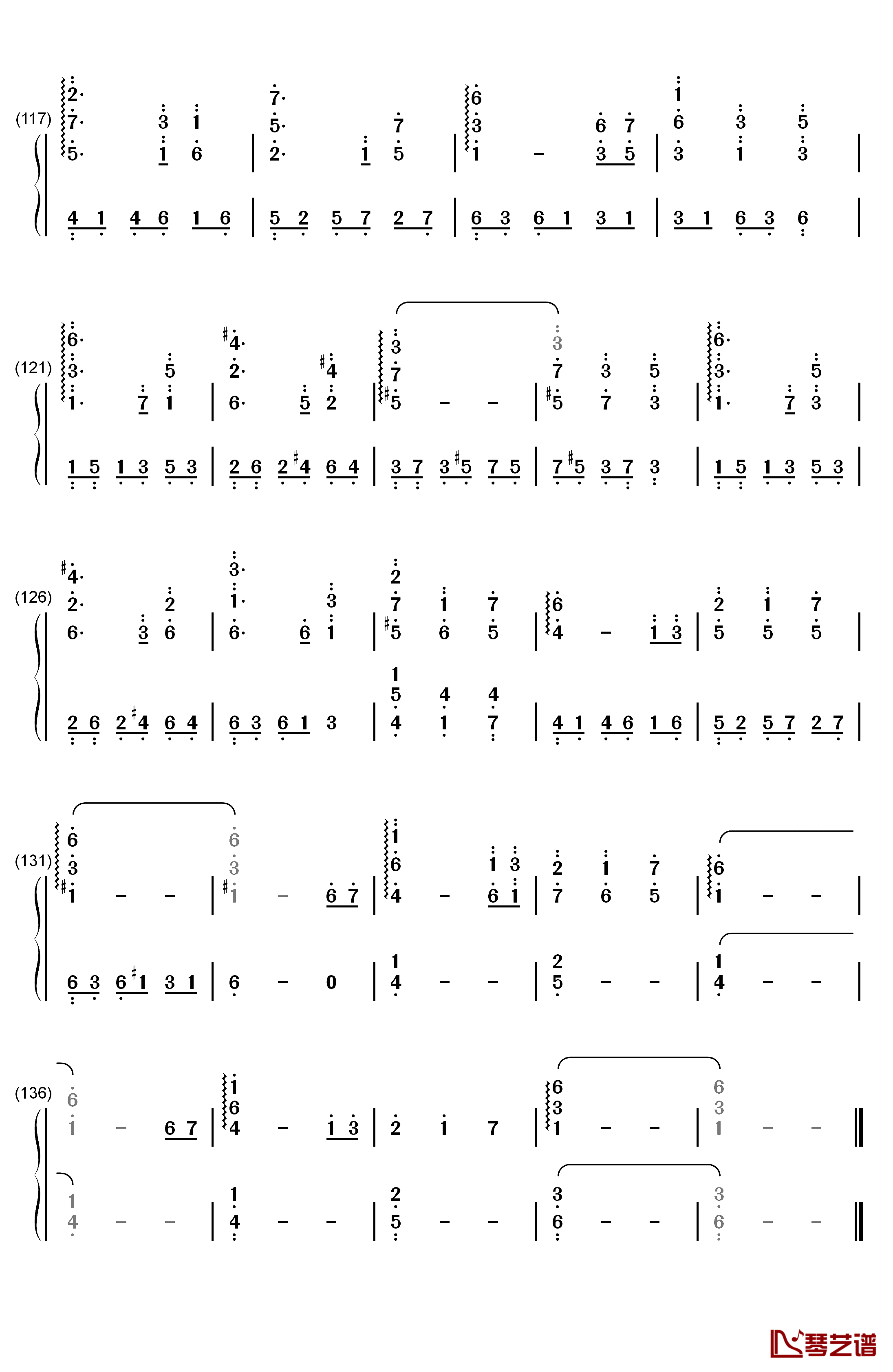 廃狱ララバイ钢琴简谱-数字双手-东方Project7