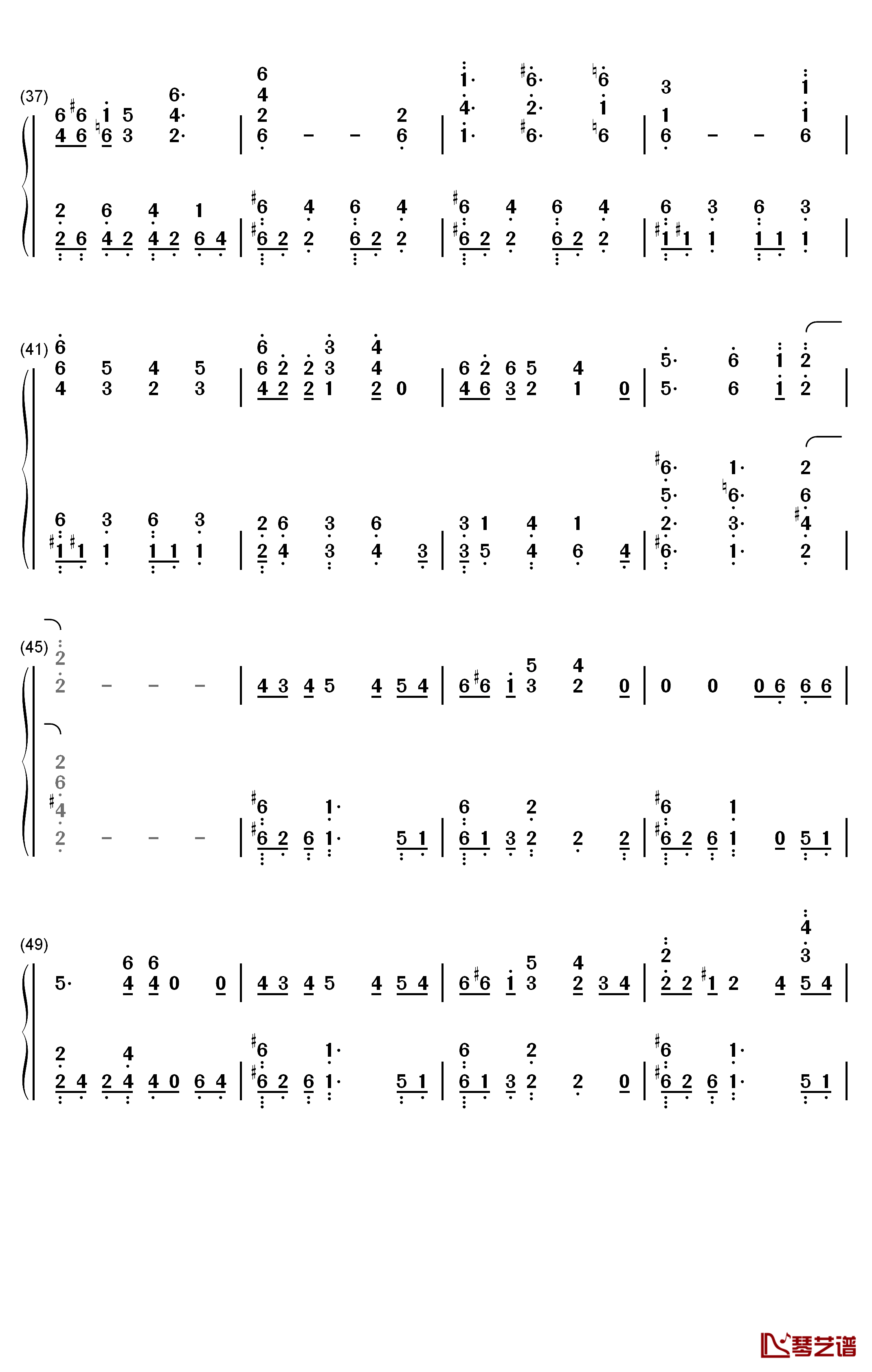 アネクドット钢琴简谱-数字双手-ももすももす3