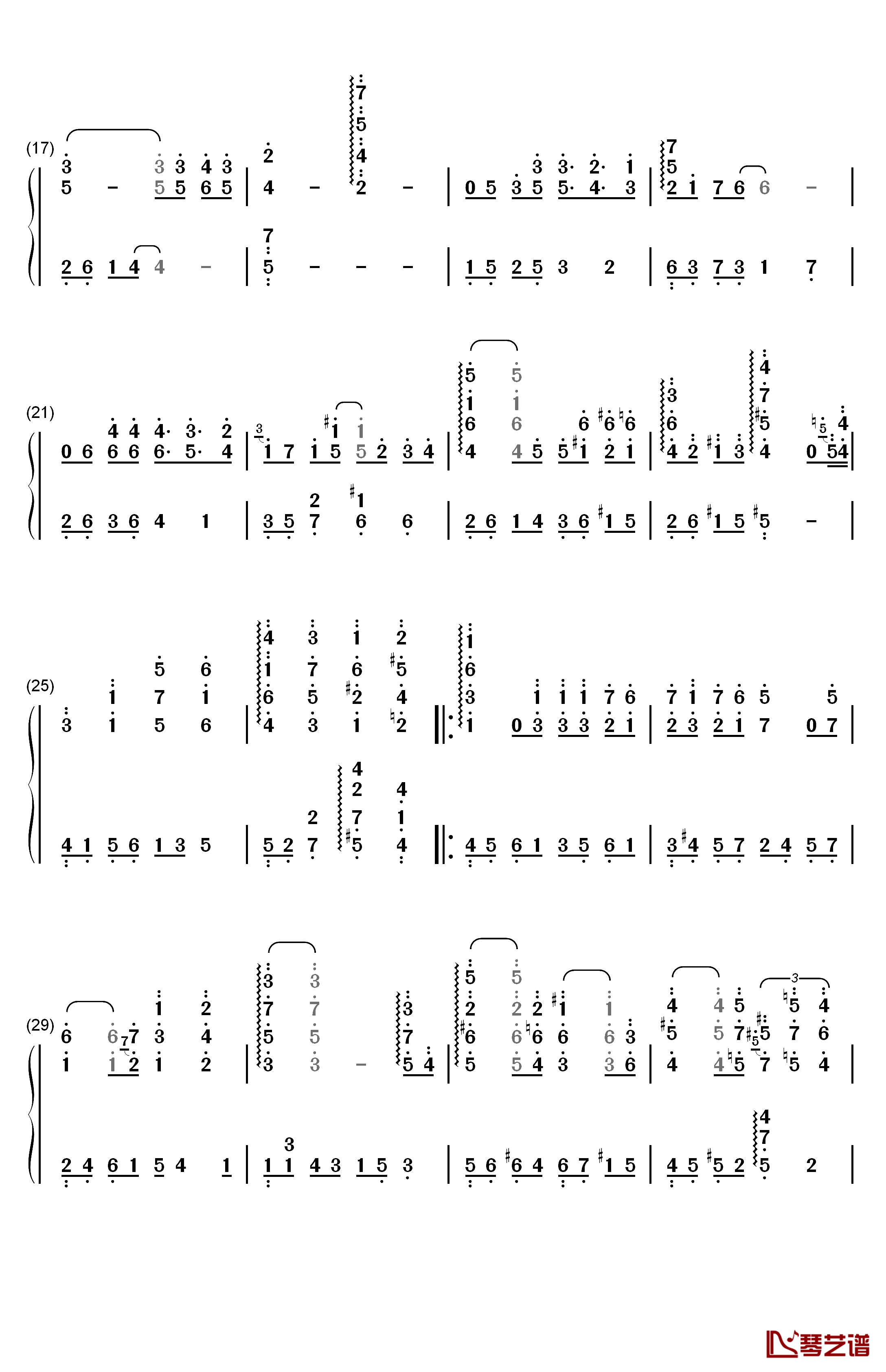 Promised Memories钢琴简谱-数字双手-志仓千代丸2