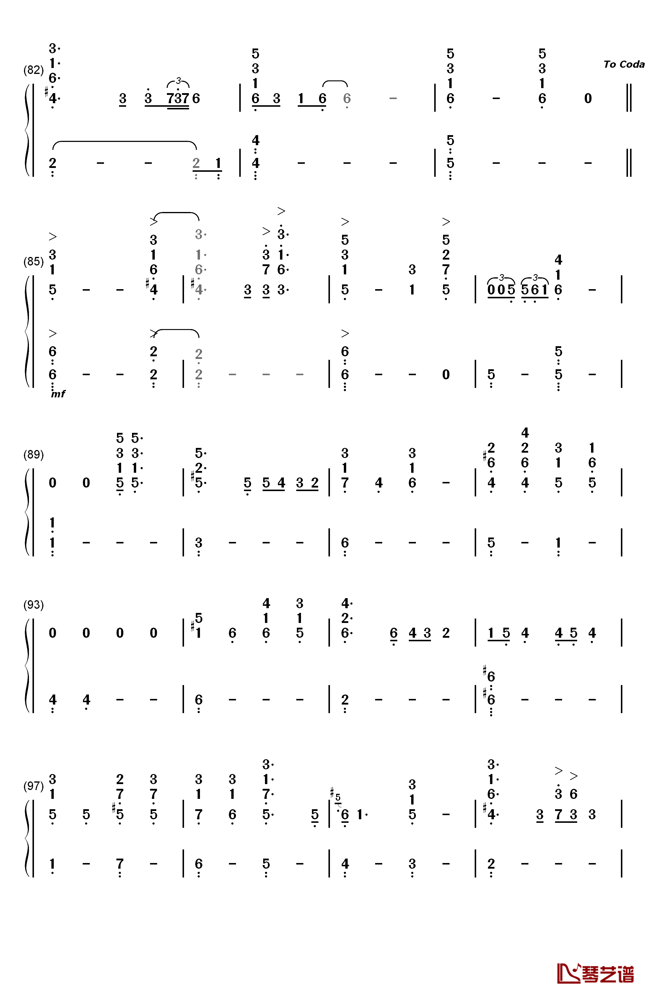 New York State Of Mind 钢琴简谱-数字双手-Billy Joel6