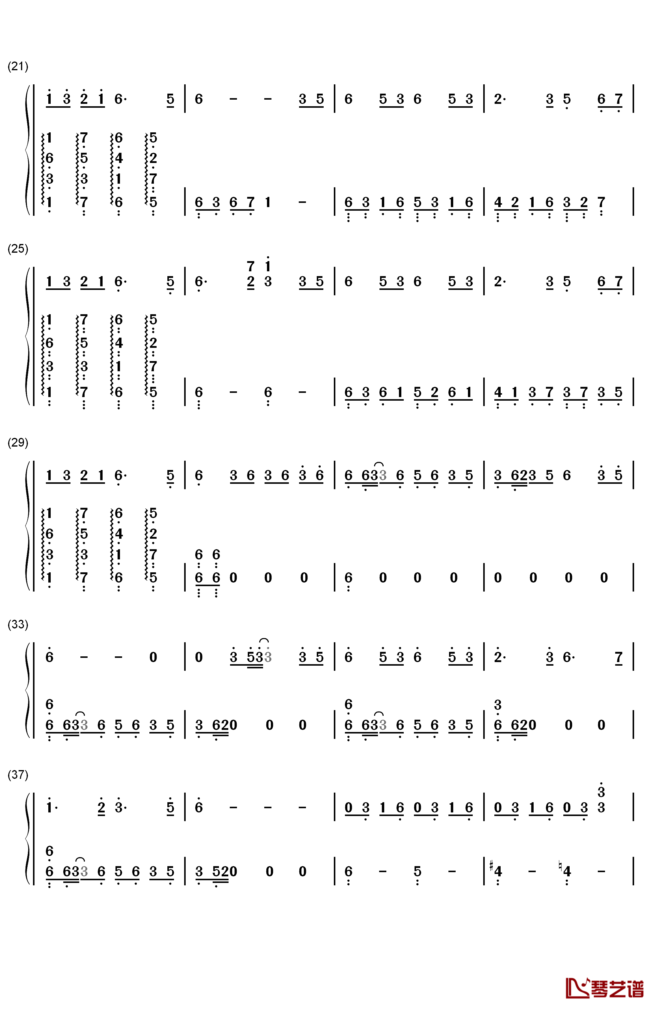 The Foggy Dew钢琴简谱-数字双手-班得瑞2