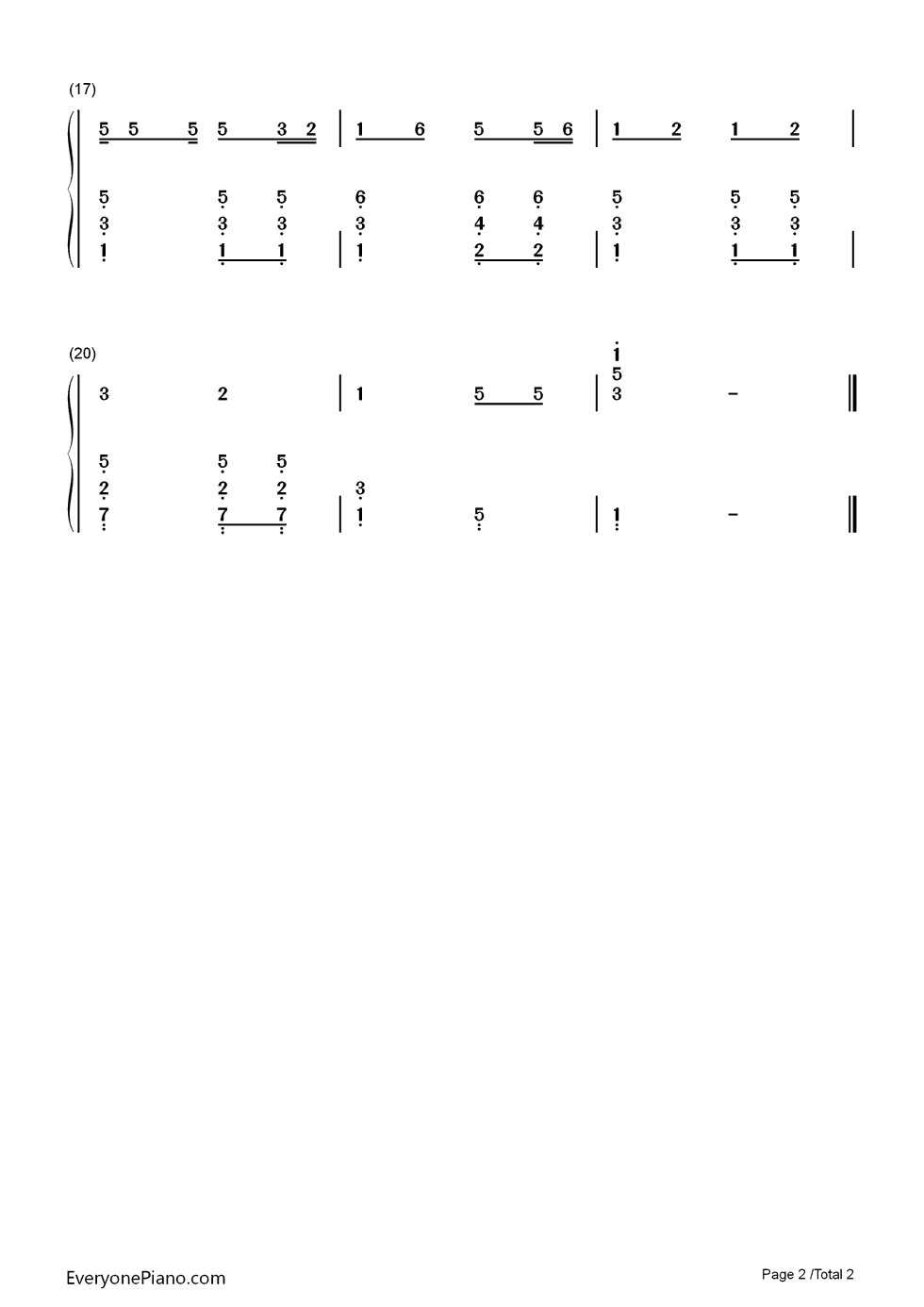 蜗牛与黄鹂鸟钢琴简谱-数字双手-银霞2