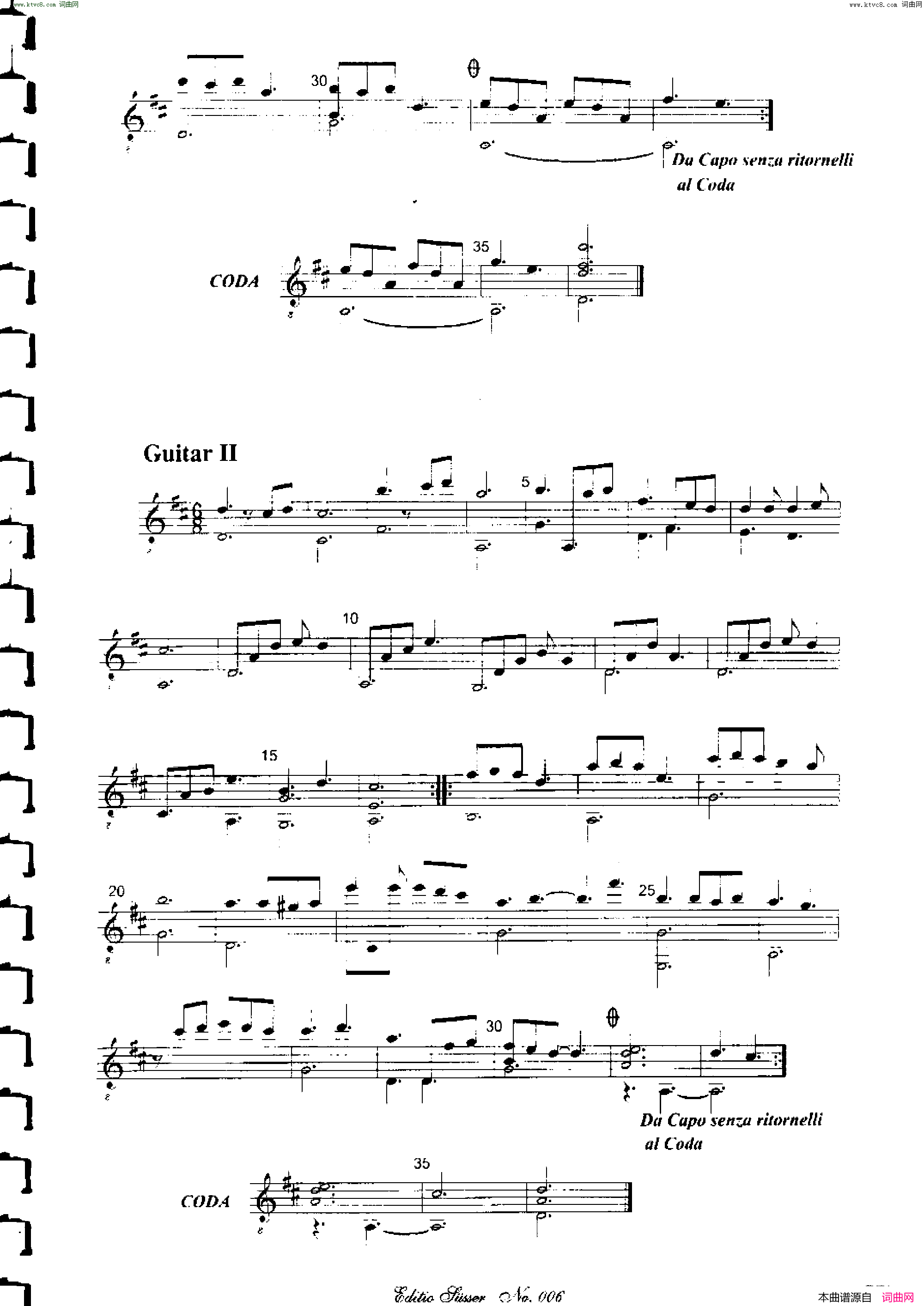 Classical guitar－Susser Ctibor_No 6, Fantazie ze sveta mineralu简谱1