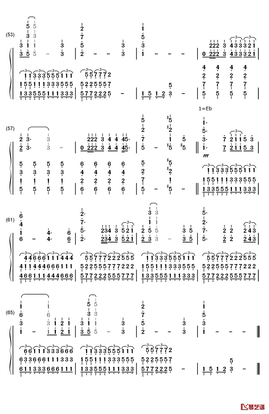 追寻钢琴简谱-数字双手-孙楠4