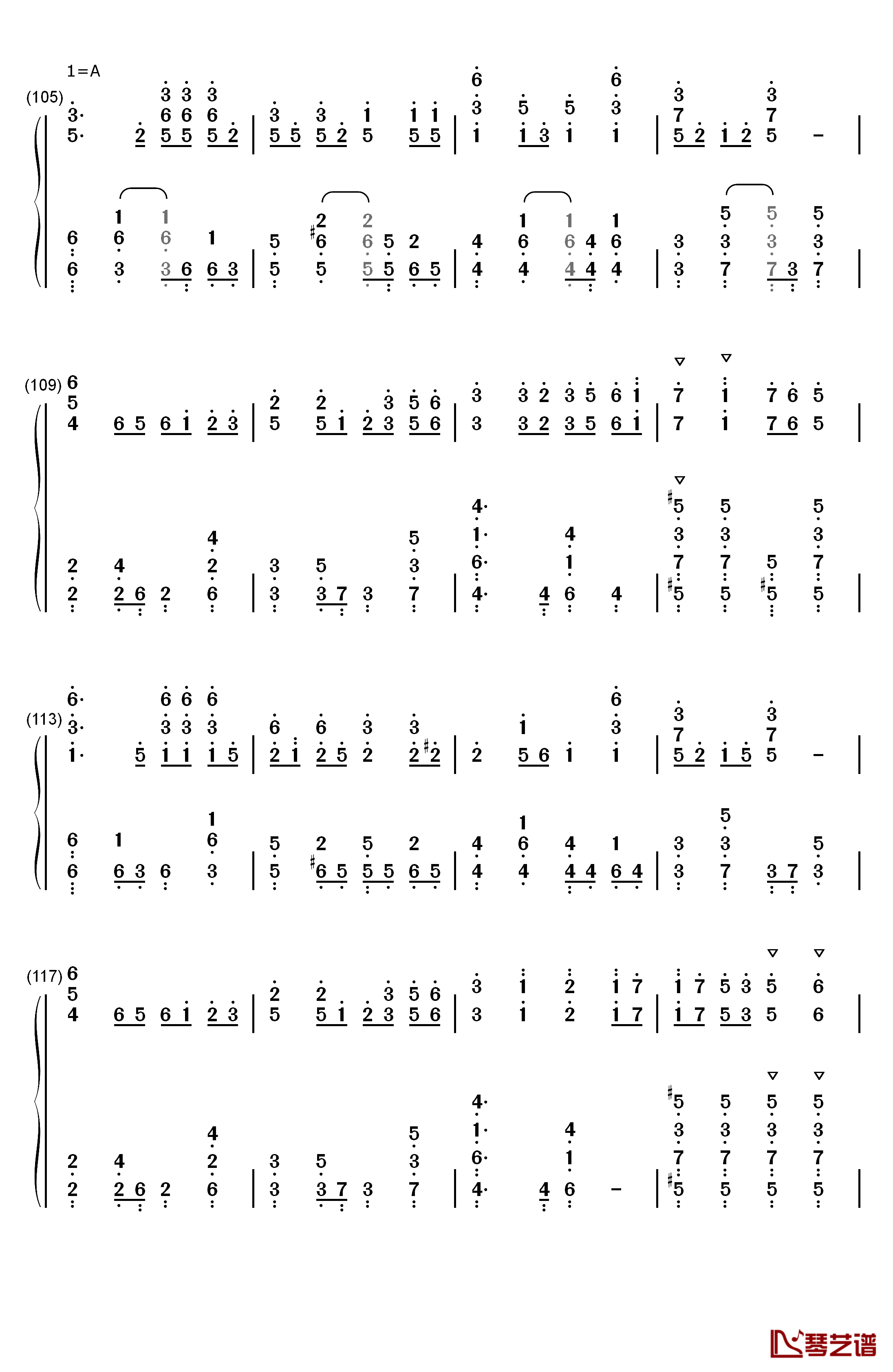 阳炎days钢琴简谱-数字双手-自然の敌P7