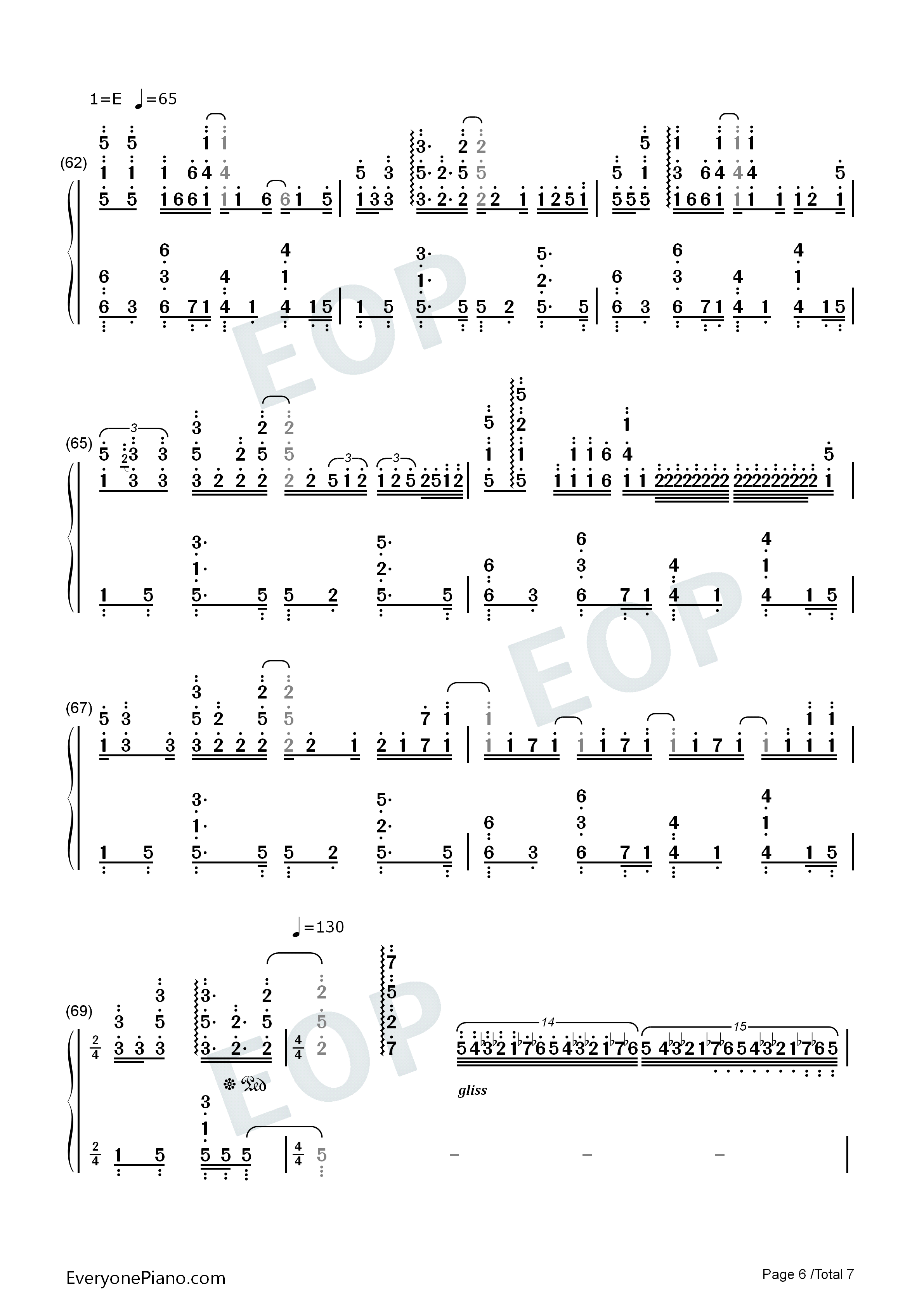 空城-完美版-杨坤双手简谱预览6