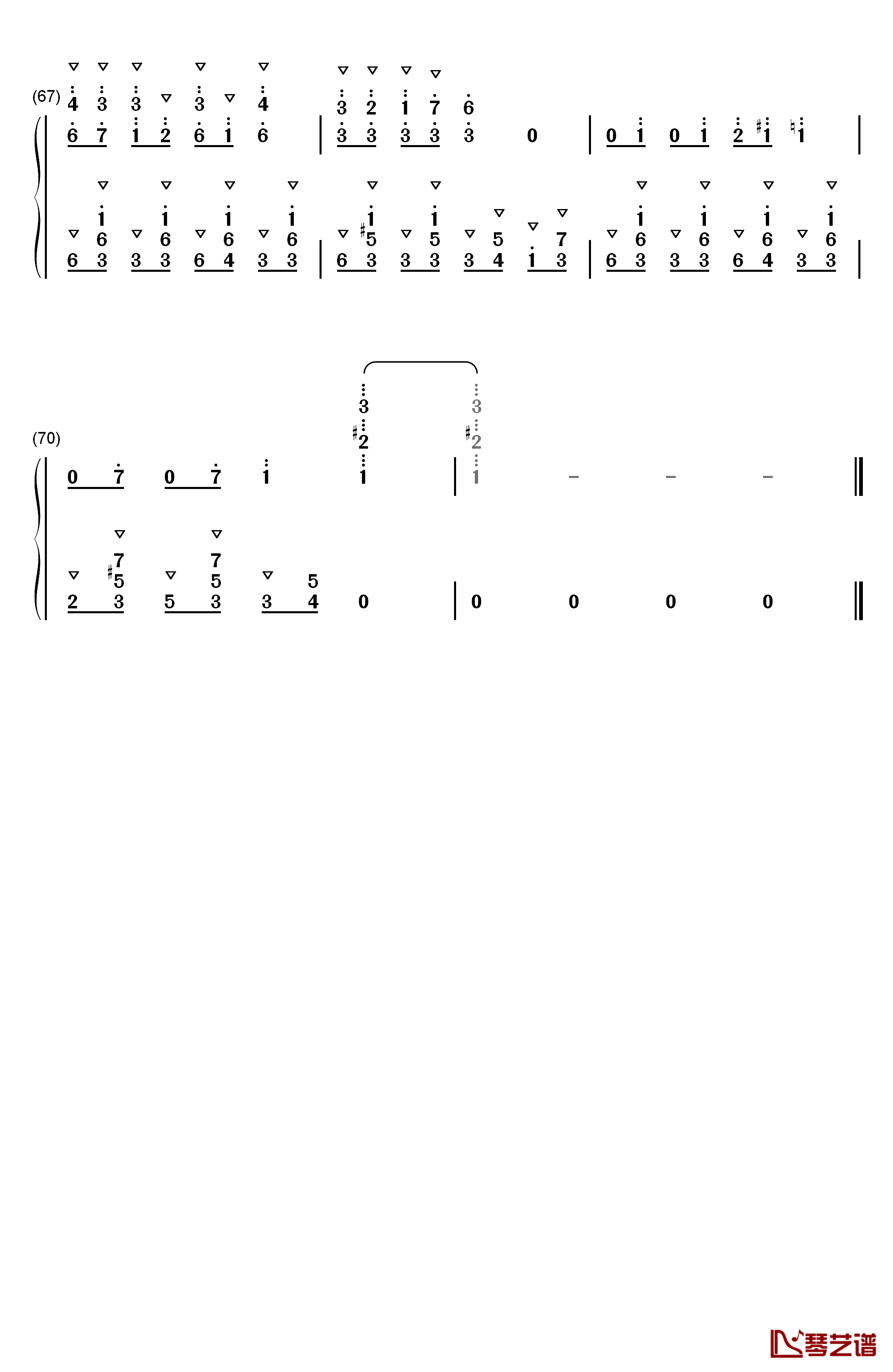 神经病之歌钢琴简谱-数字双手-洛天依6