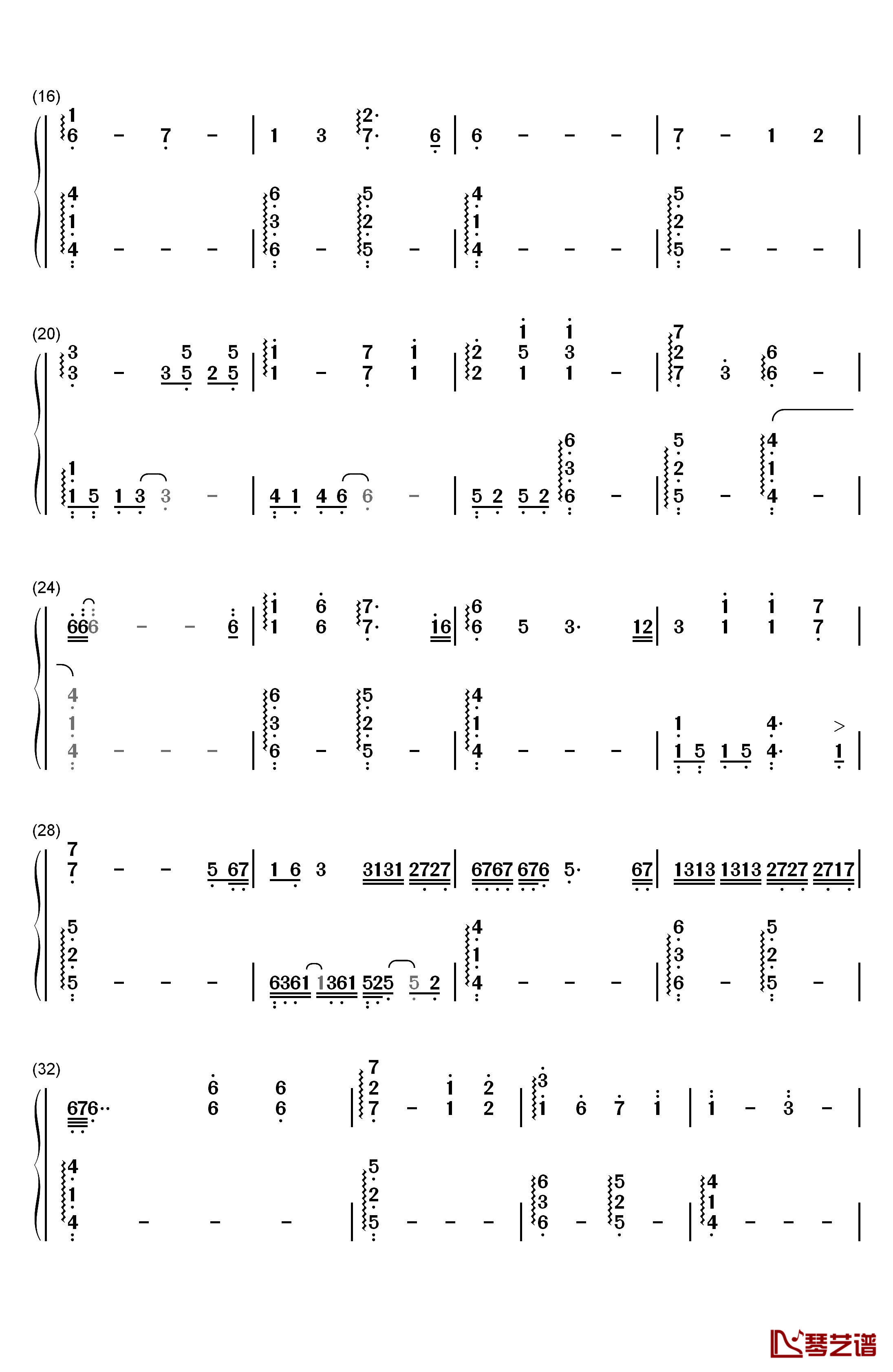 For When You Are Alone钢琴简谱-数字双手-Xeuphoria2