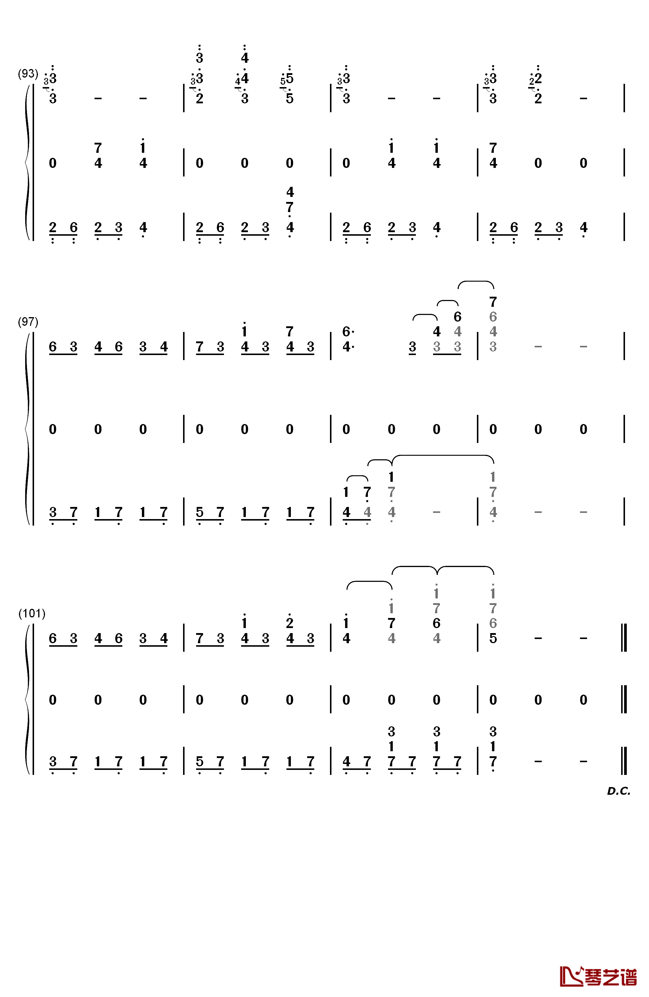 Gwyn Lord of Cinder钢琴简谱-数字双手-樱庭统7