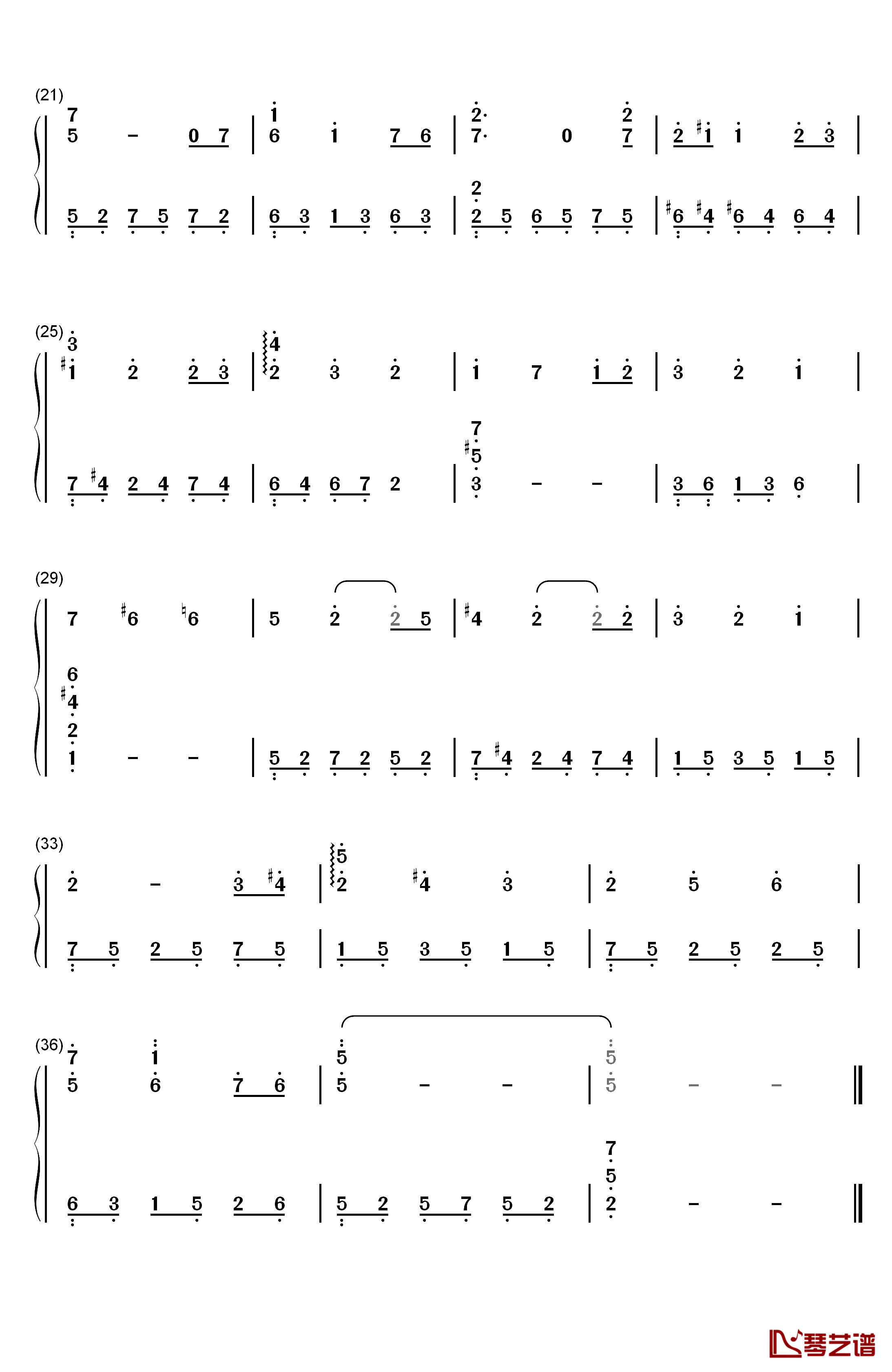 重新开始钢琴简谱-数字双手-久石让  Joe Hisaishi 宫崎骏2