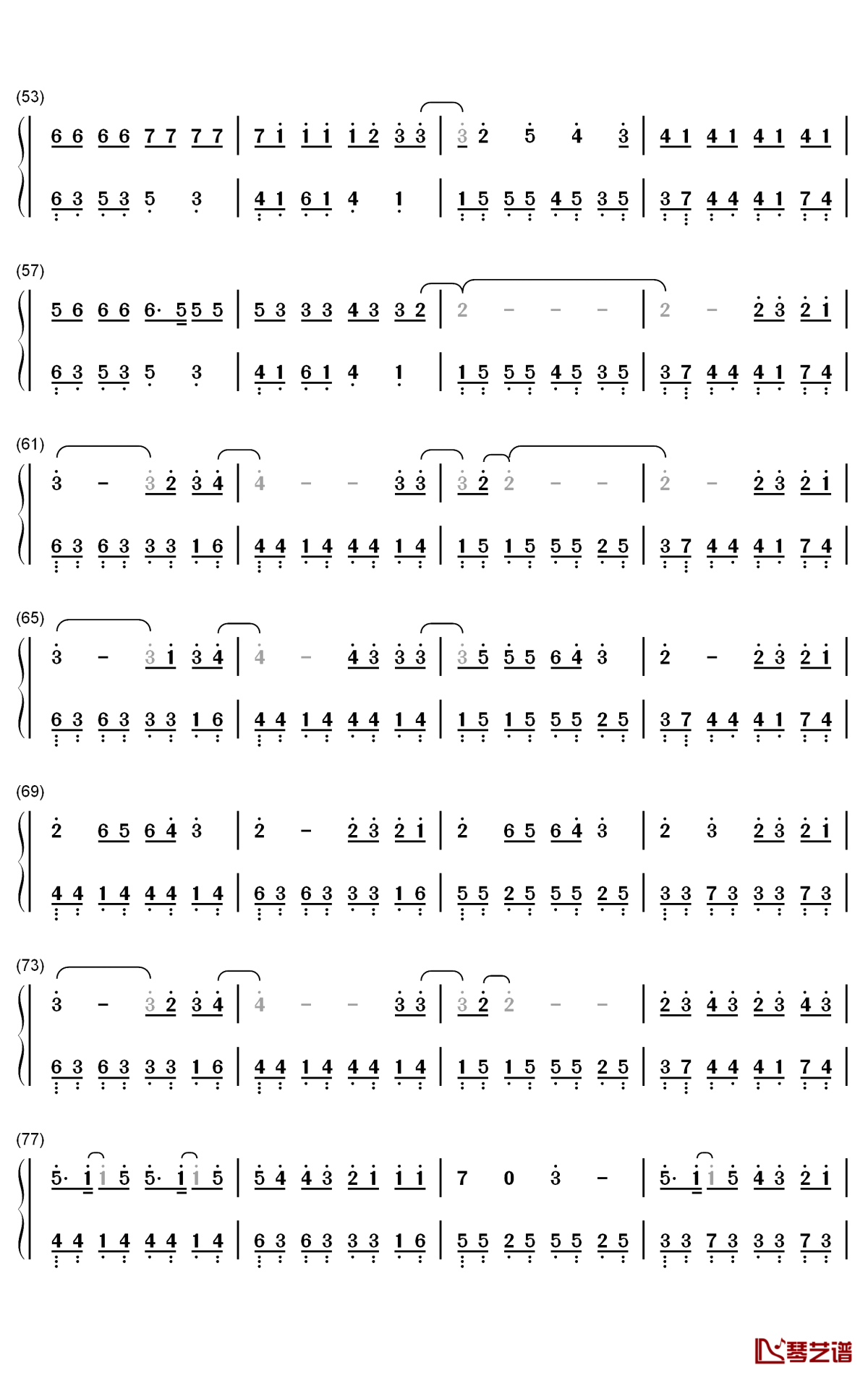 Control钢琴简谱-数字双手-Zoe Wees3