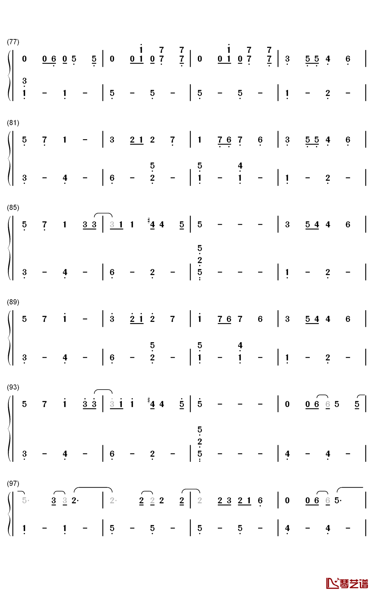 Sunflower Vol 6钢琴简谱-数字双手-Harry Styles4